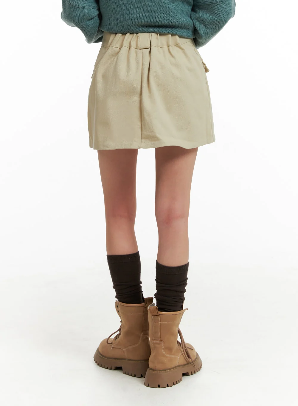 Pocket Cotton Mini Skirt IF408 - Image 5