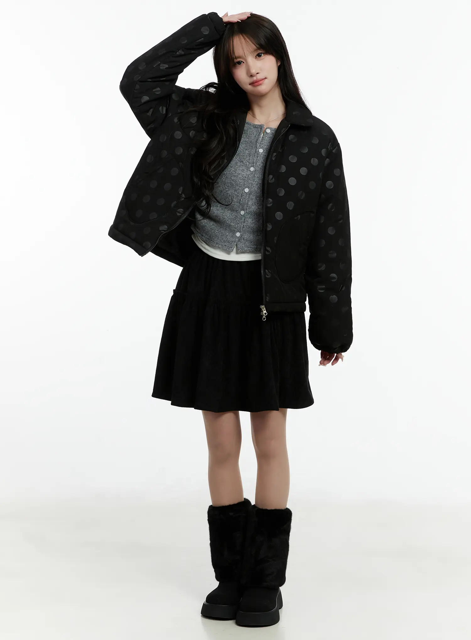 Polka Dot Bomber Jacket CD514 - Image 4