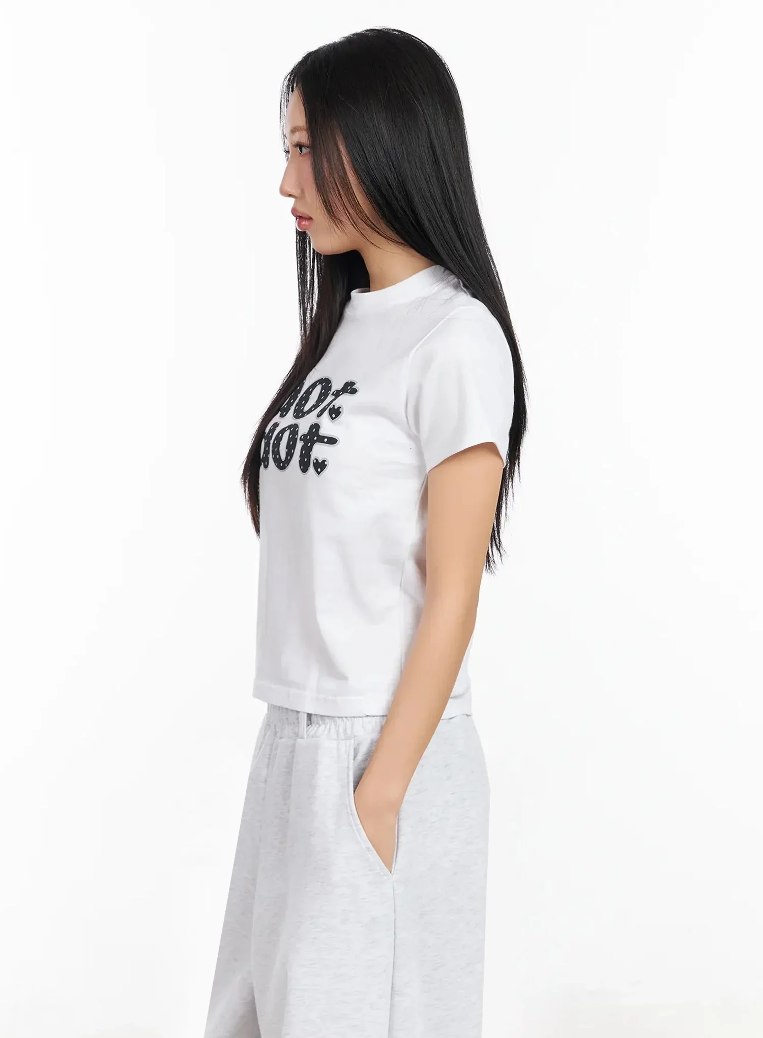 Polka Dot Graphic Crop Top IA507 - Image 8