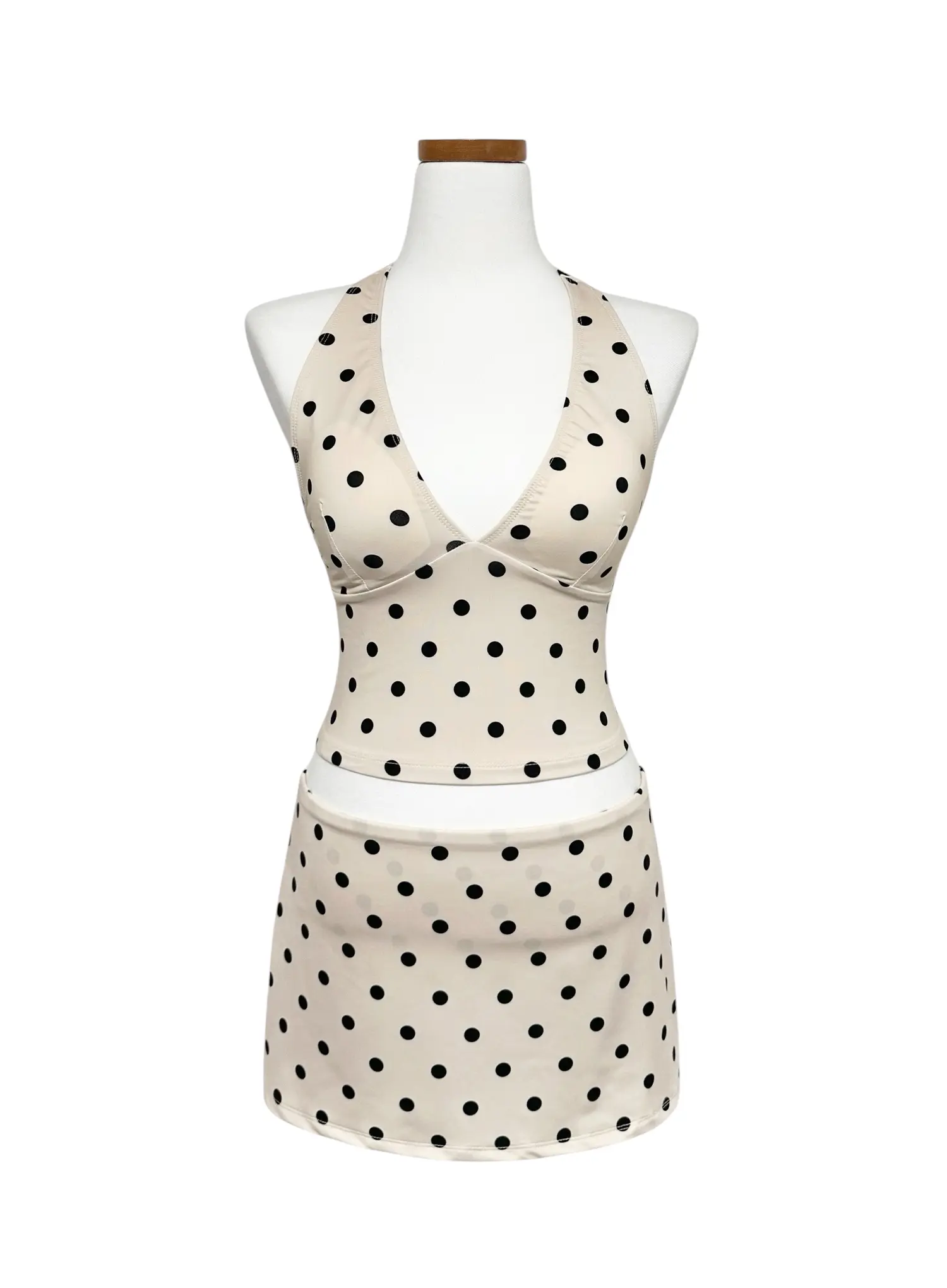Polka Dot Halter Neck Tankini Set IY514 - Image 10