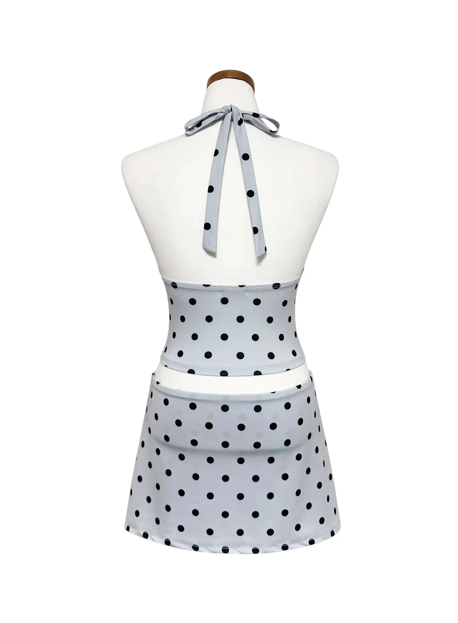 Polka Dot Halter Neck Tankini Set IY514 - Image 12