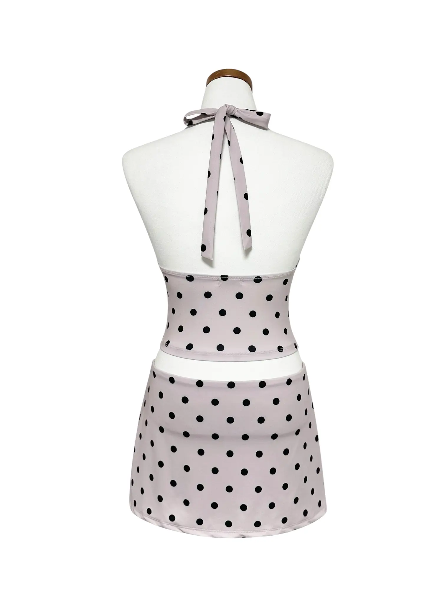 Polka Dot Halter Neck Tankini Set IY514 - Image 6