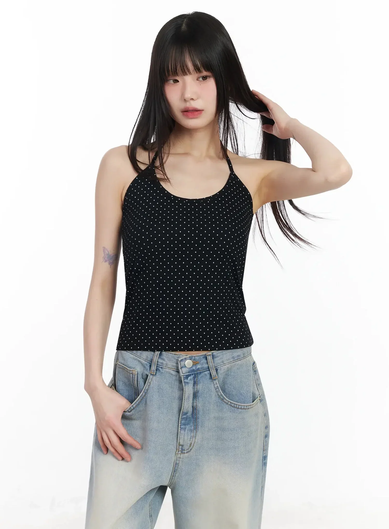 Polka Dot Halter Neck Top IM523 - Image 7