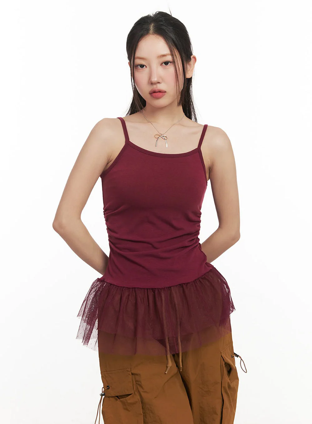 Polka-Dot Layering Skirt Cami Top IM525 - Image 15