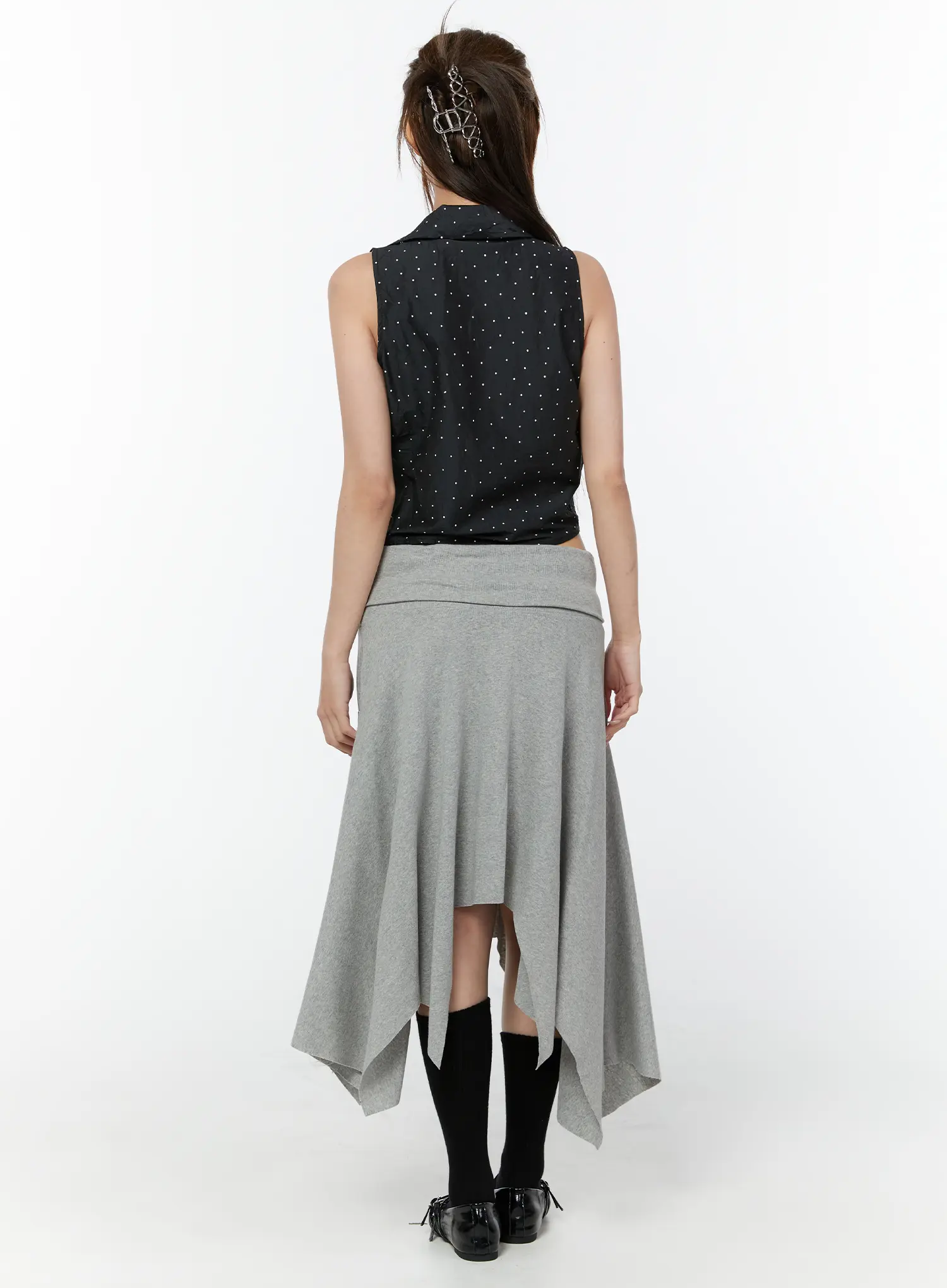Polka Dot Sleeveless Blouse CY518 - Image 5