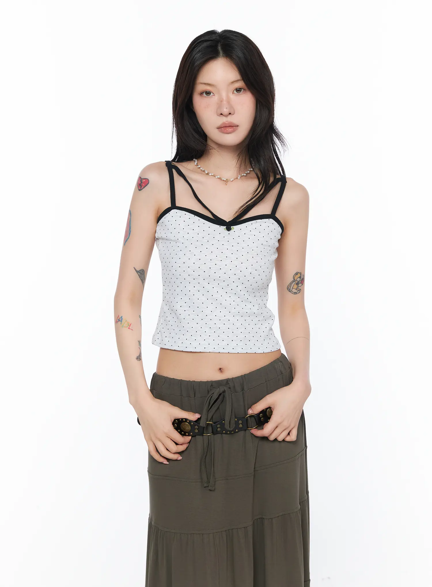 Polka Dot Strappy Cami Top CA524 - Image 12