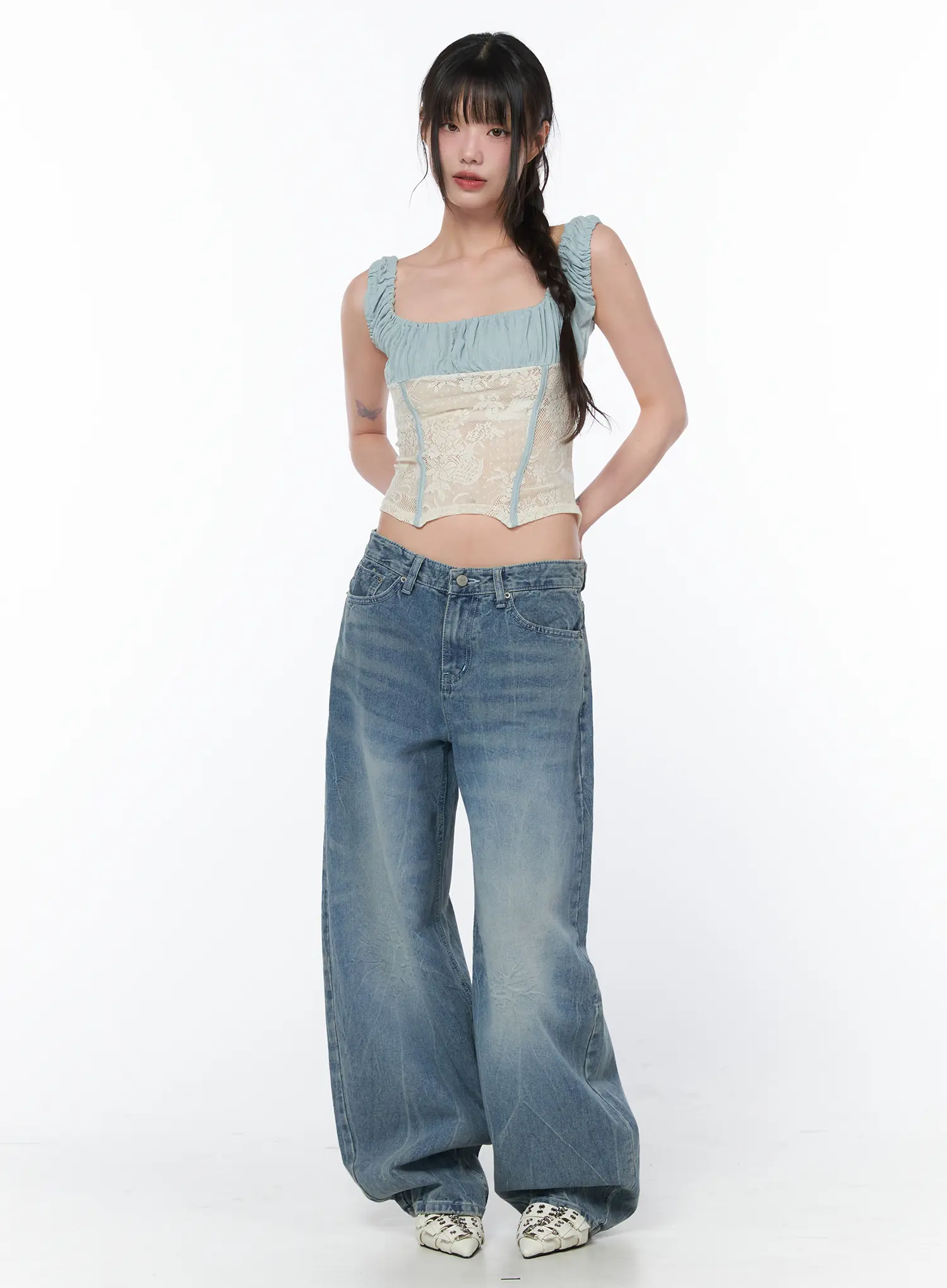 Priscilla Low Rise Wide Leg Jeans CA529 - Image 3