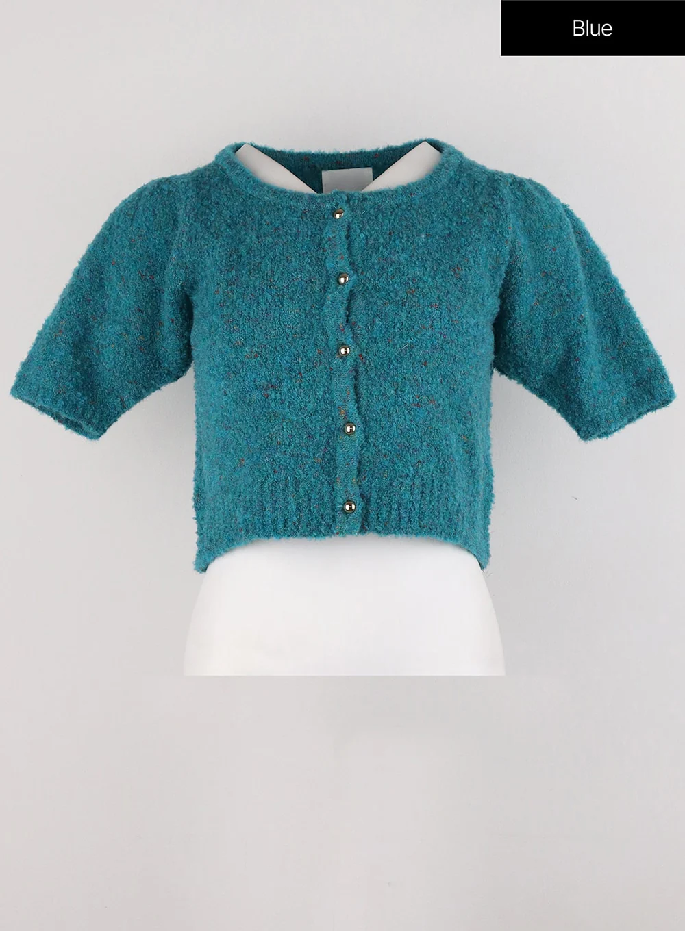 Puff Short-Sleeve Cardigan OG323 - Image 14
