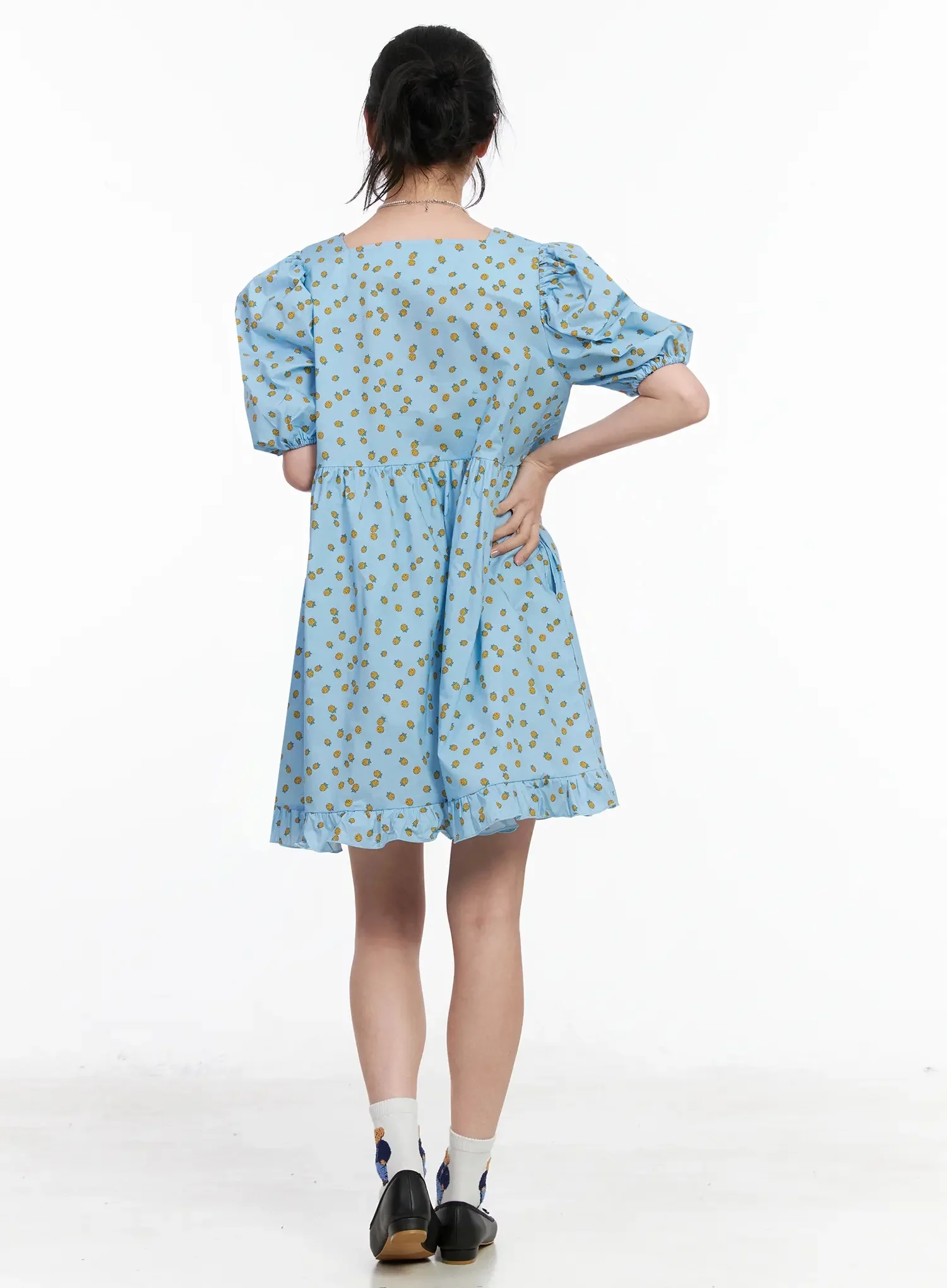 Puff Sleeve Mini Dress IY511 - Image 10