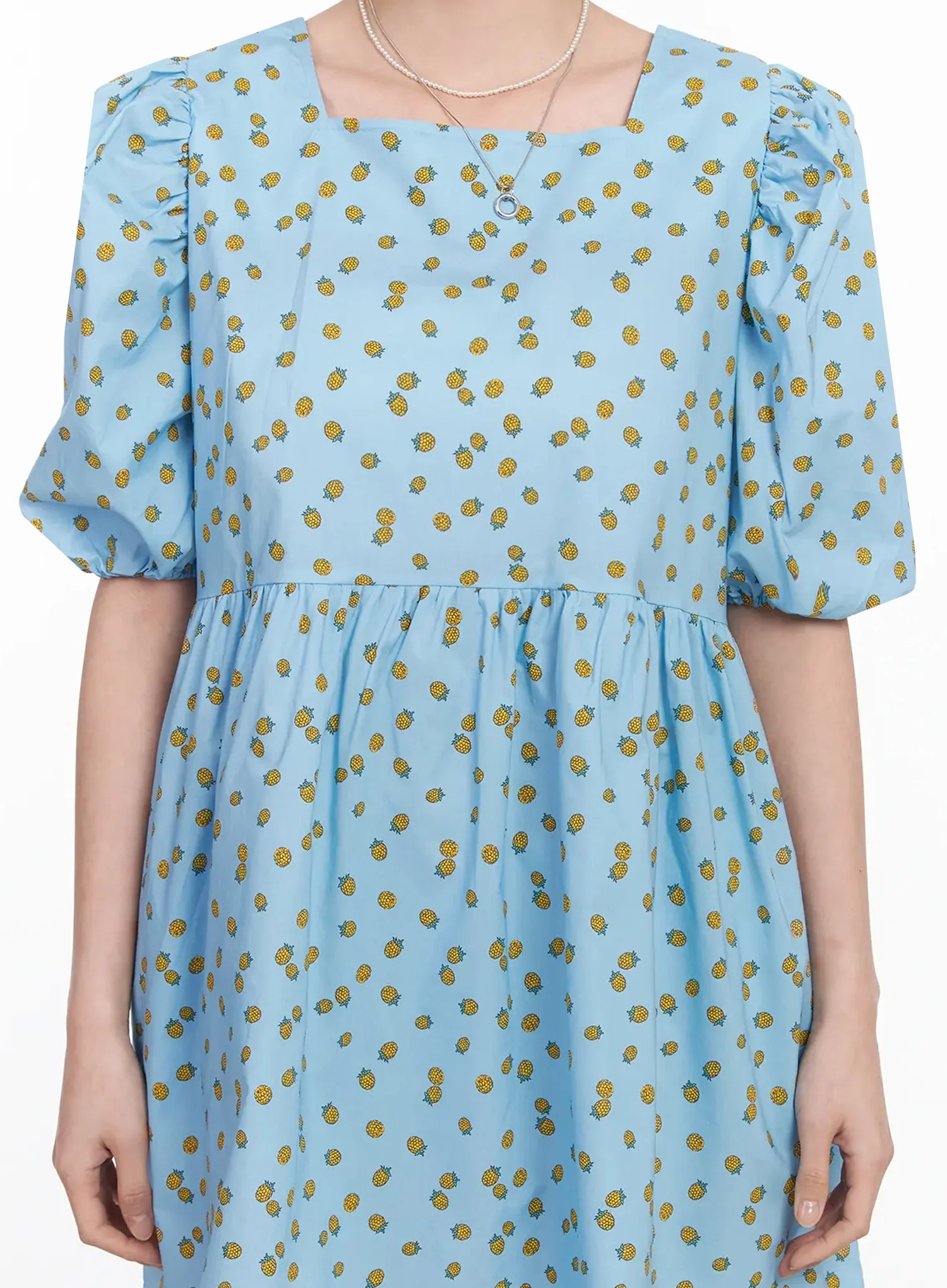 Puff Sleeve Mini Dress IY511 - Image 3