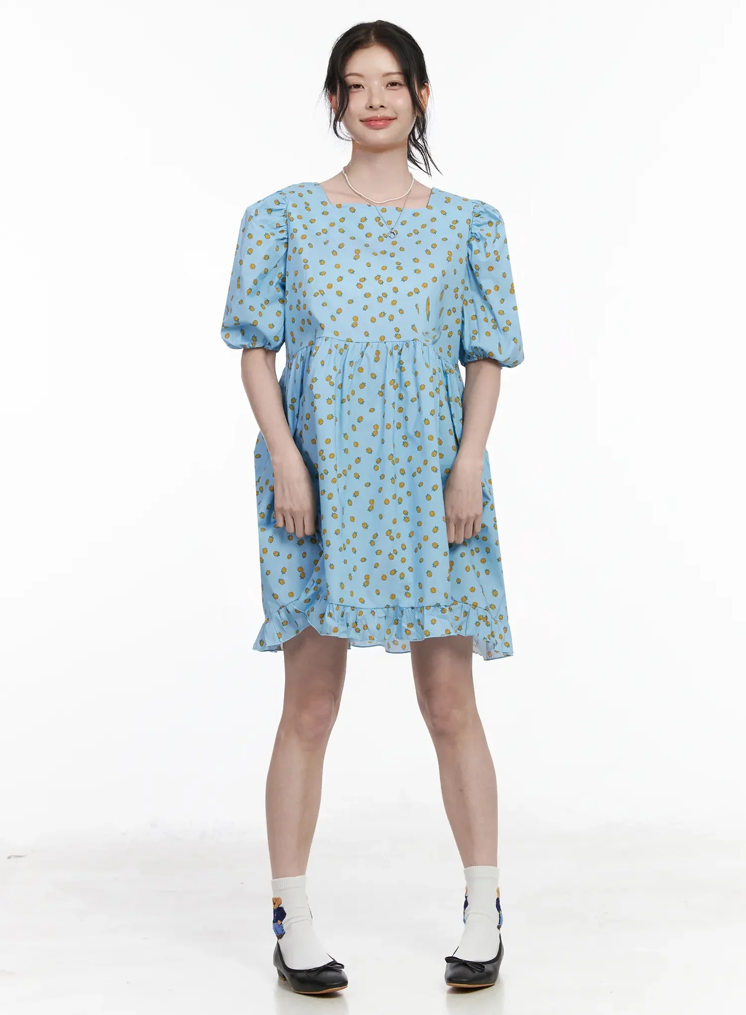Puff Sleeve Mini Dress IY511 - Image 4