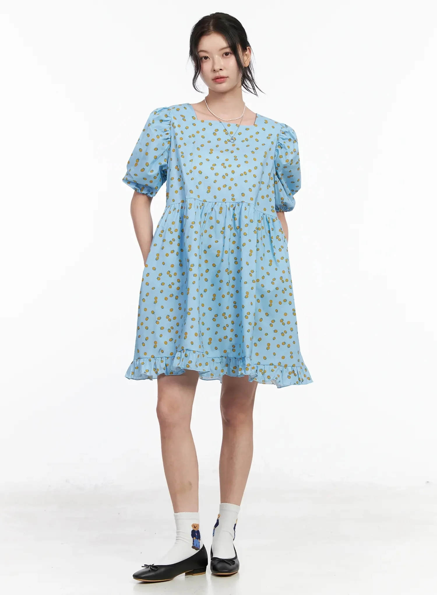 Puff Sleeve Mini Dress IY511 - Image 5