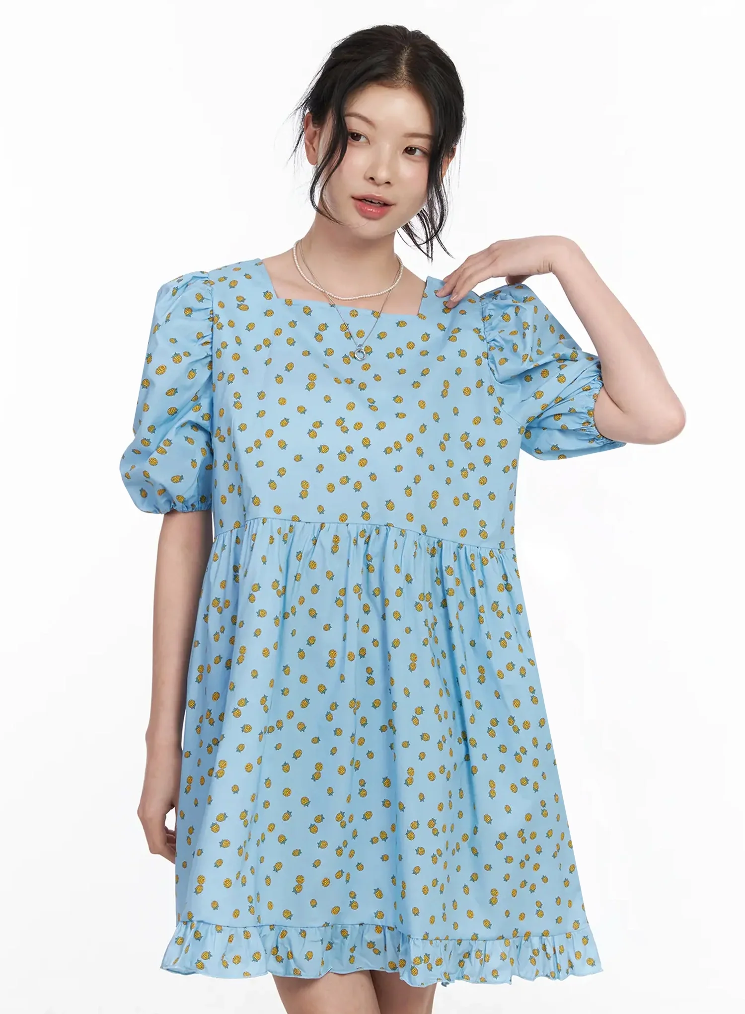 Puff Sleeve Mini Dress IY511 - Image 6