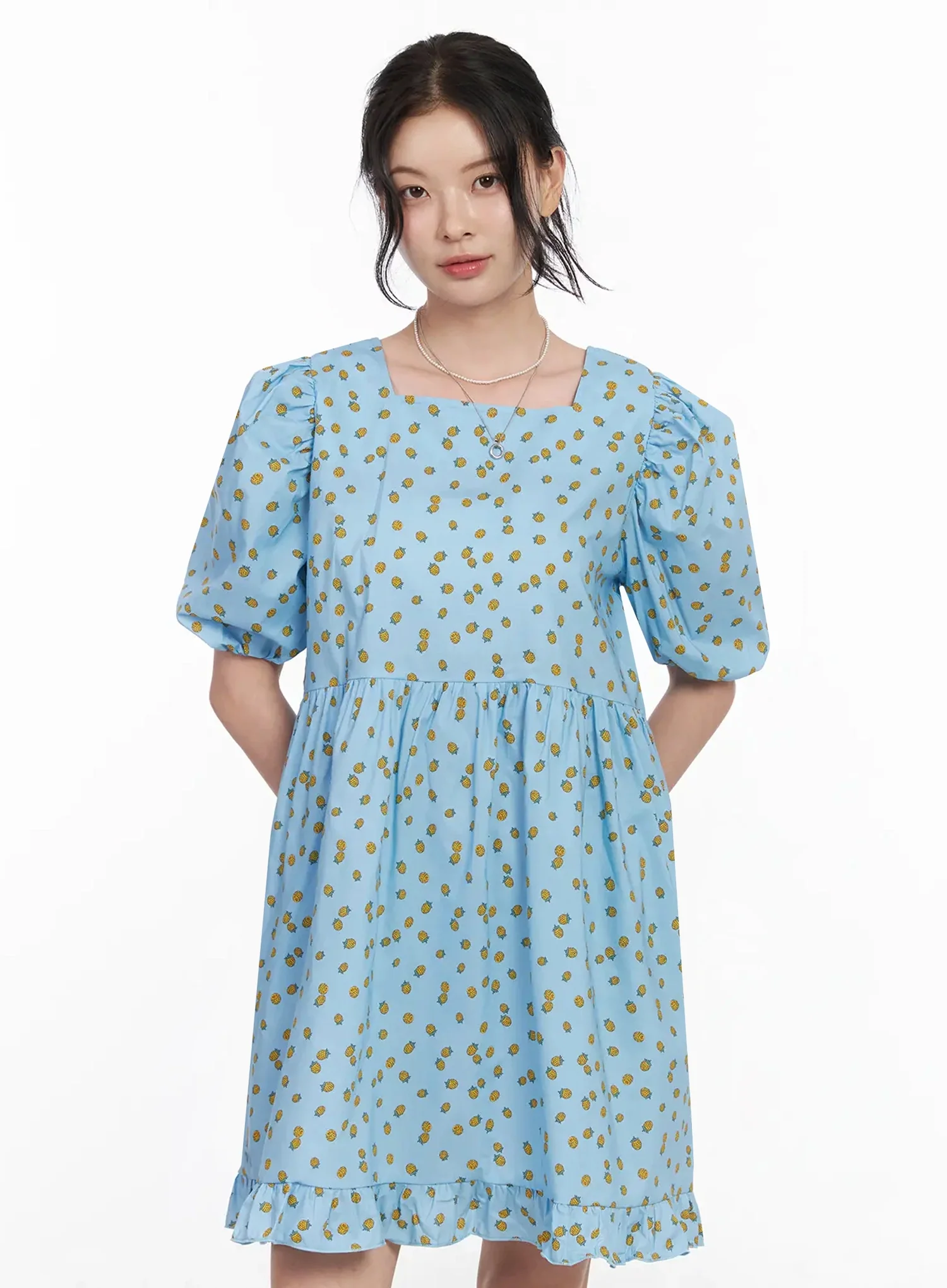 Puff Sleeve Mini Dress IY511 - Image 7