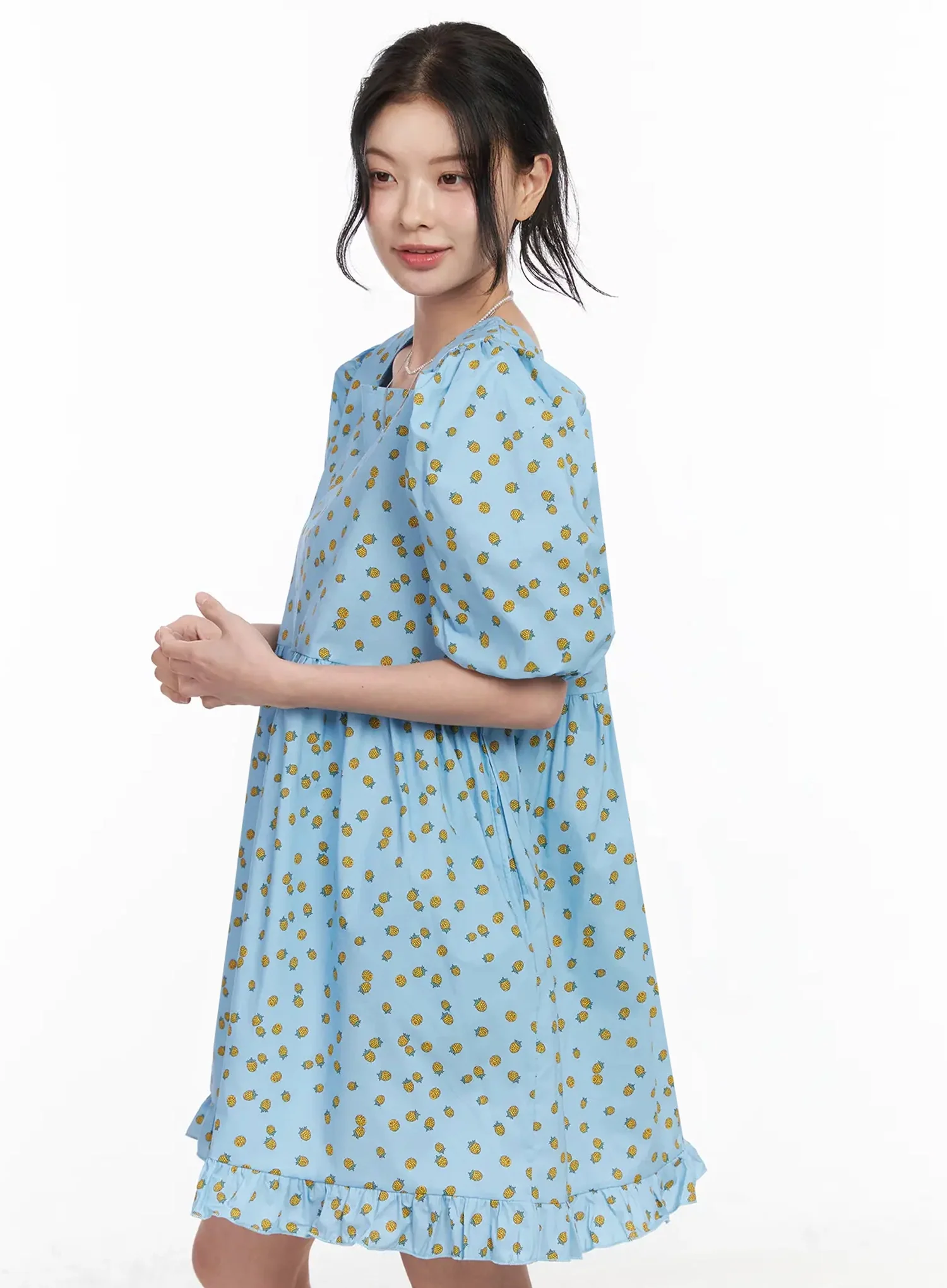 Puff Sleeve Mini Dress IY511 - Image 8