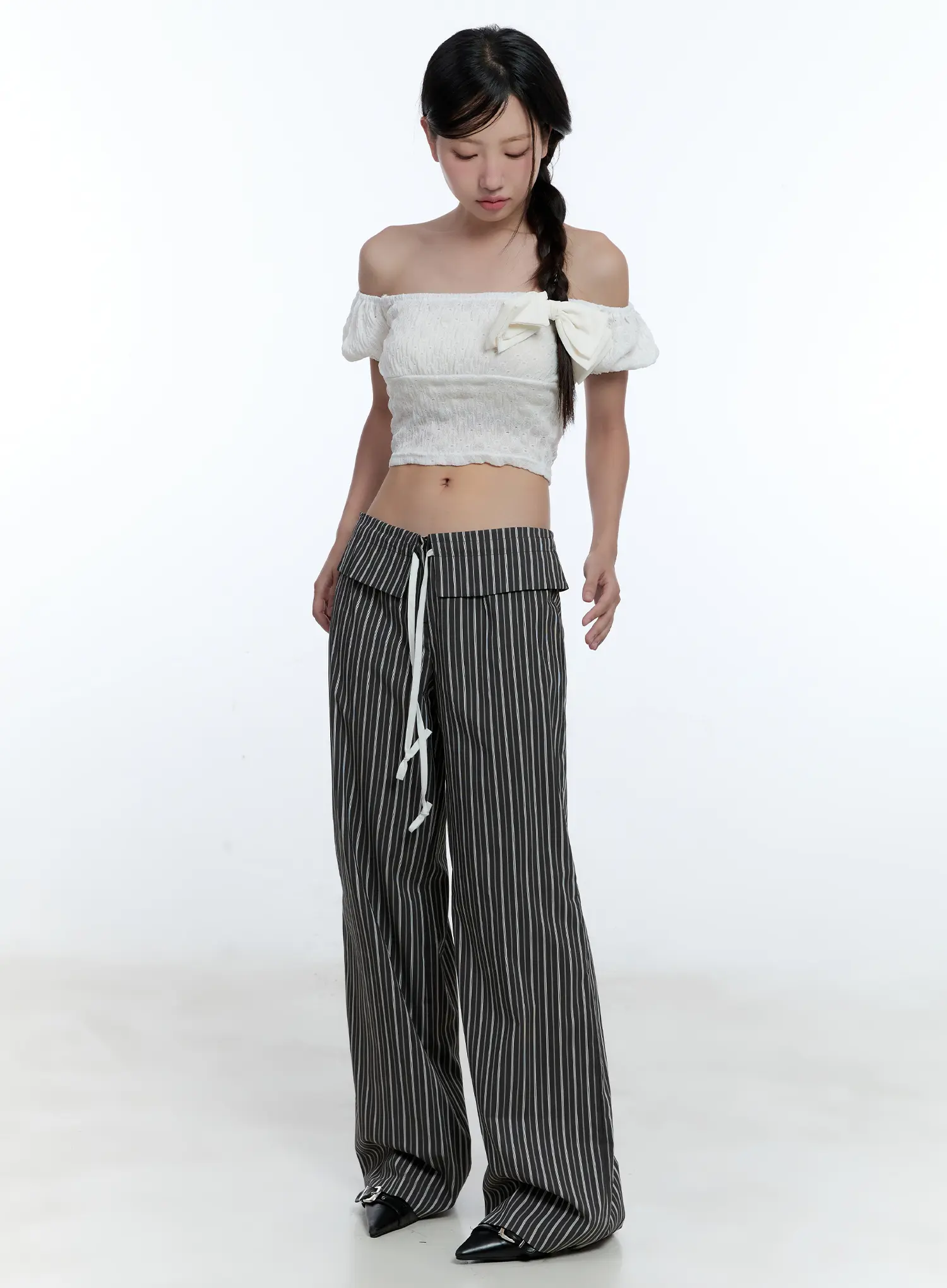 Puff-Sleeve Off-Shoulder Top CU526 - Image 6