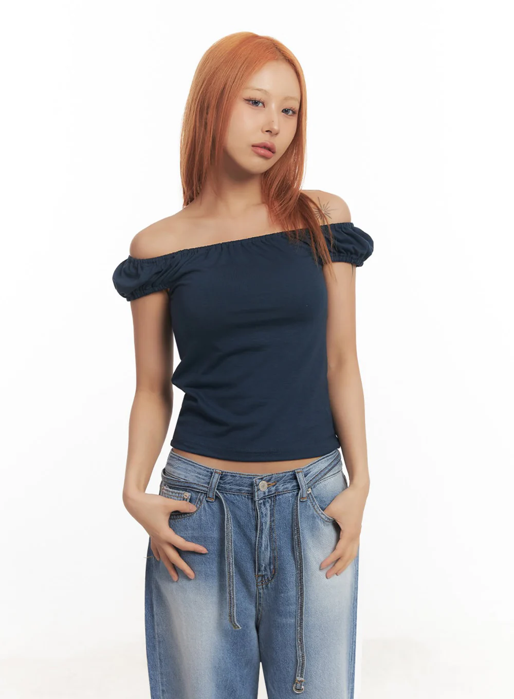 Puff Sleeve Off-Shoulder Top IA515 - Image 15