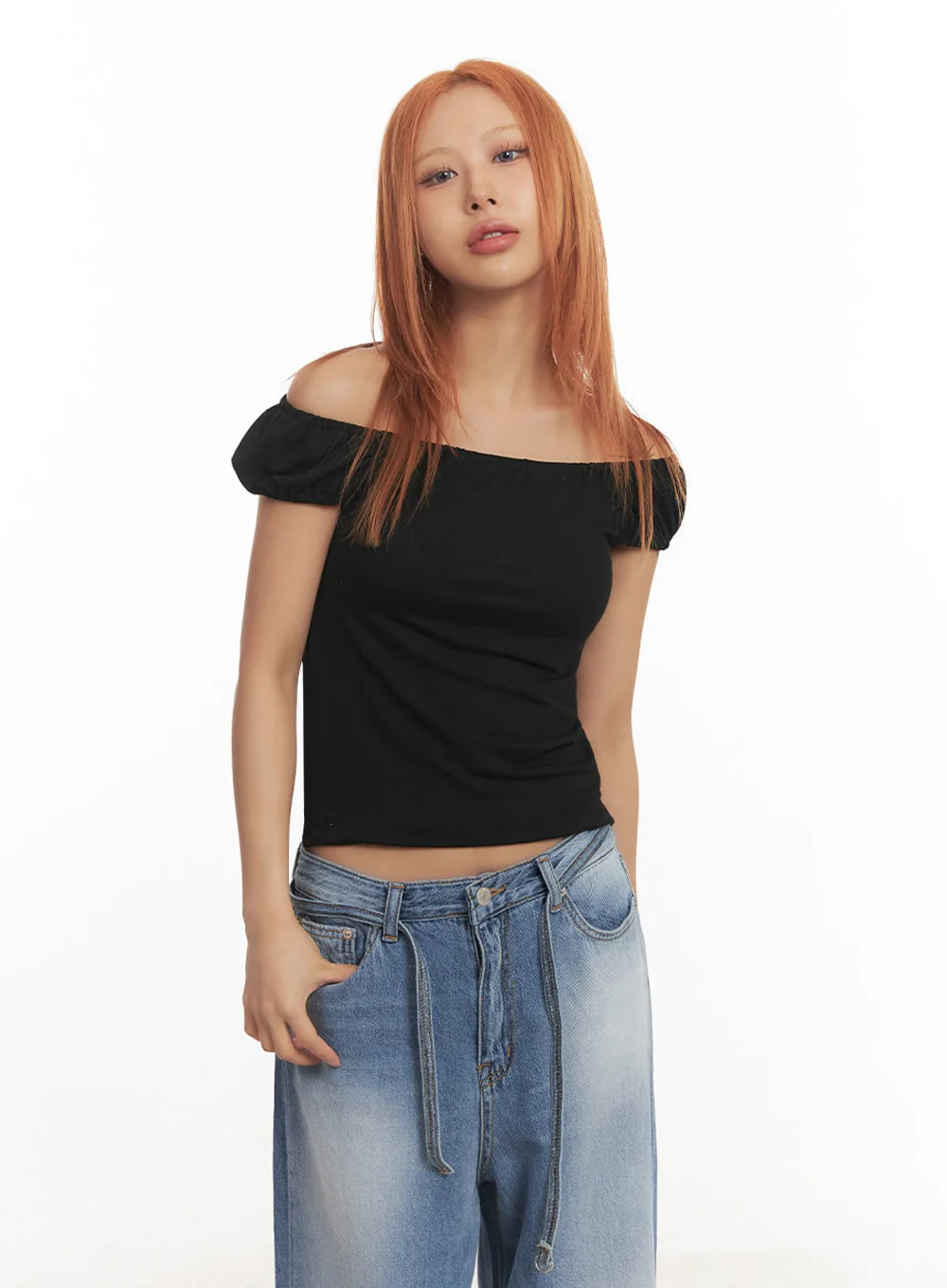 Puff Sleeve Off-Shoulder Top IA515 - Image 17