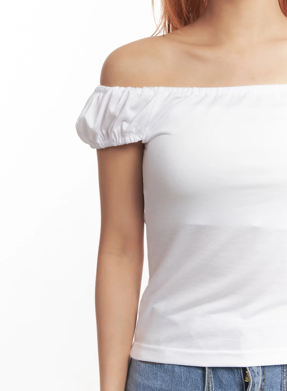 Puff Sleeve Off-Shoulder Top IA515 - Image 4