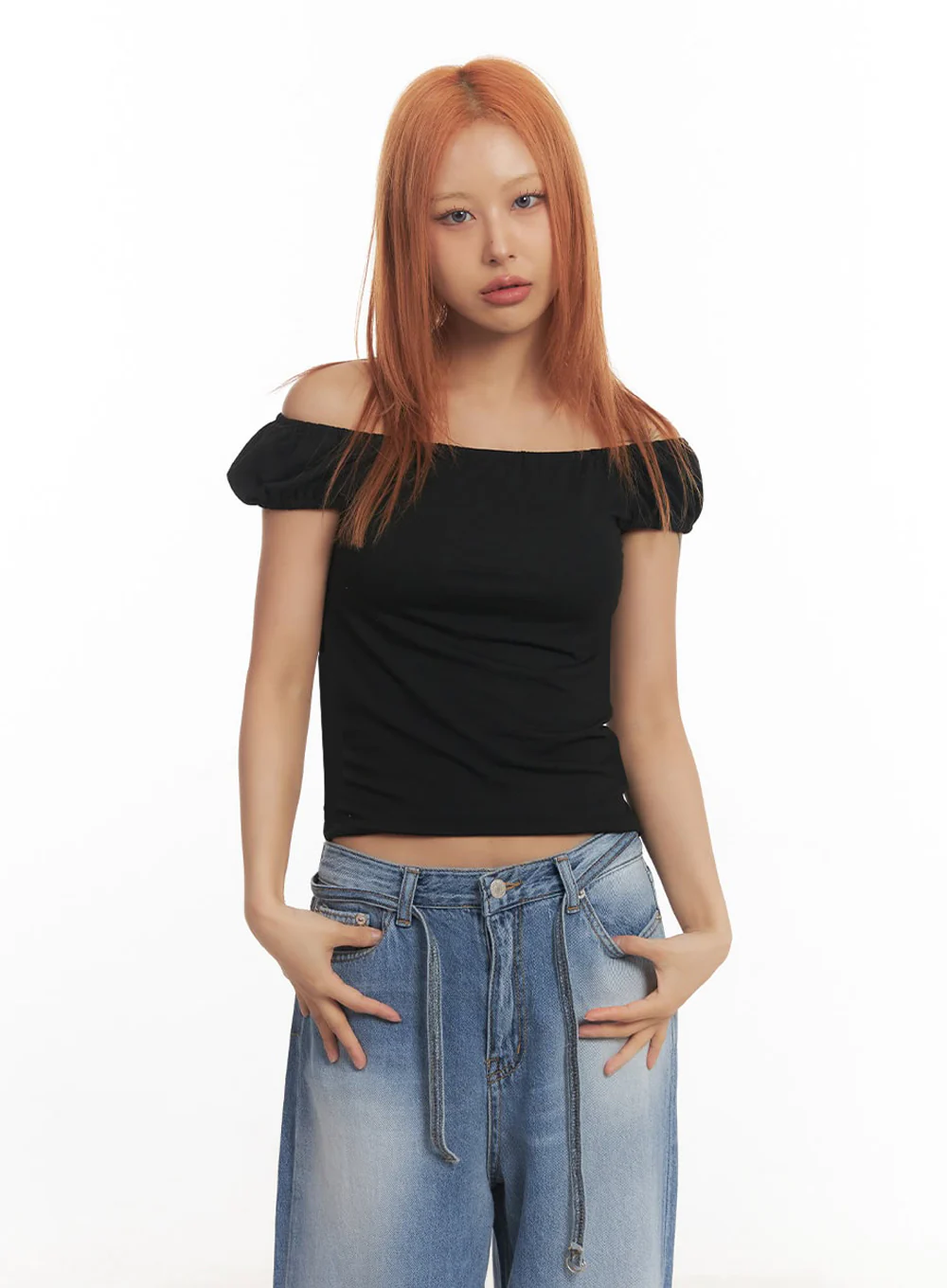 Puff Sleeve Off-Shoulder Top IA515 - Image 7