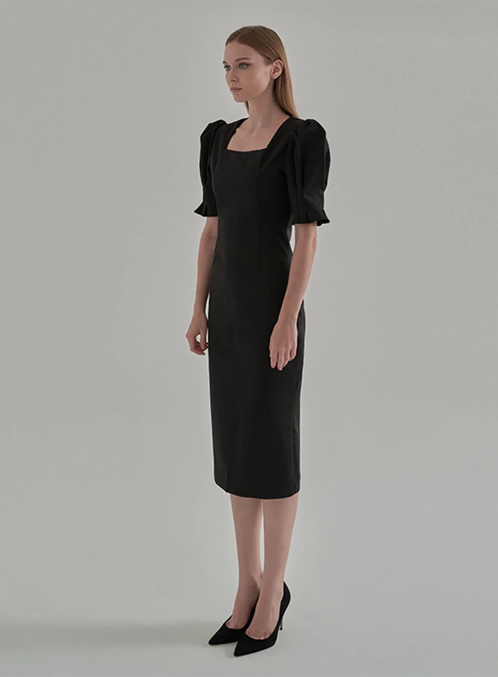 Puff Sleeve satin Bridal Shower Party Dress IA15 - Image 18