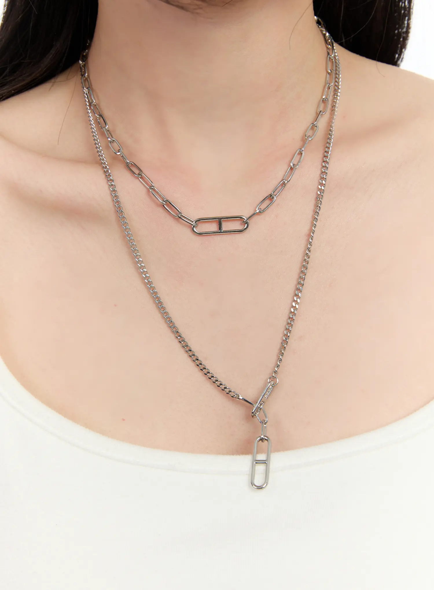 Quattro Layered Chain Necklace CA508
