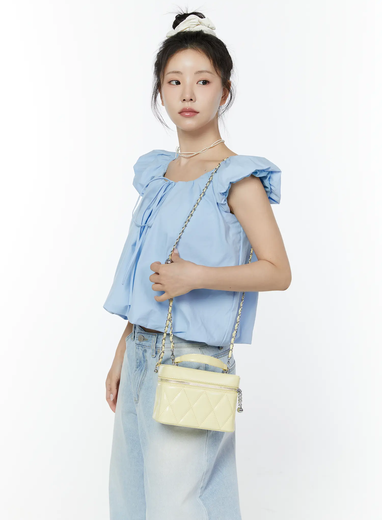Quilted Chain Strap Crossbody Bag IY511 - Image 4