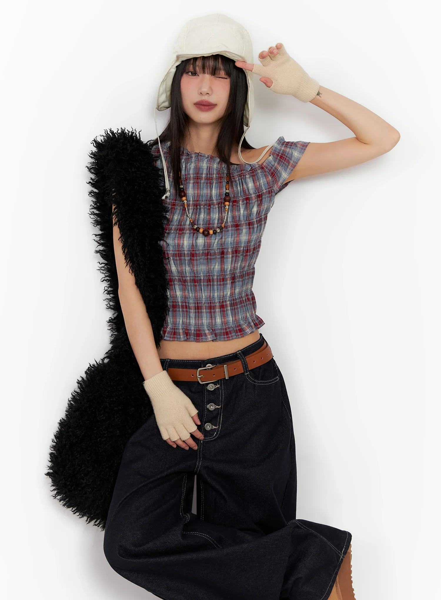 Quilted Ear Flap Hat IN503 - Image 10