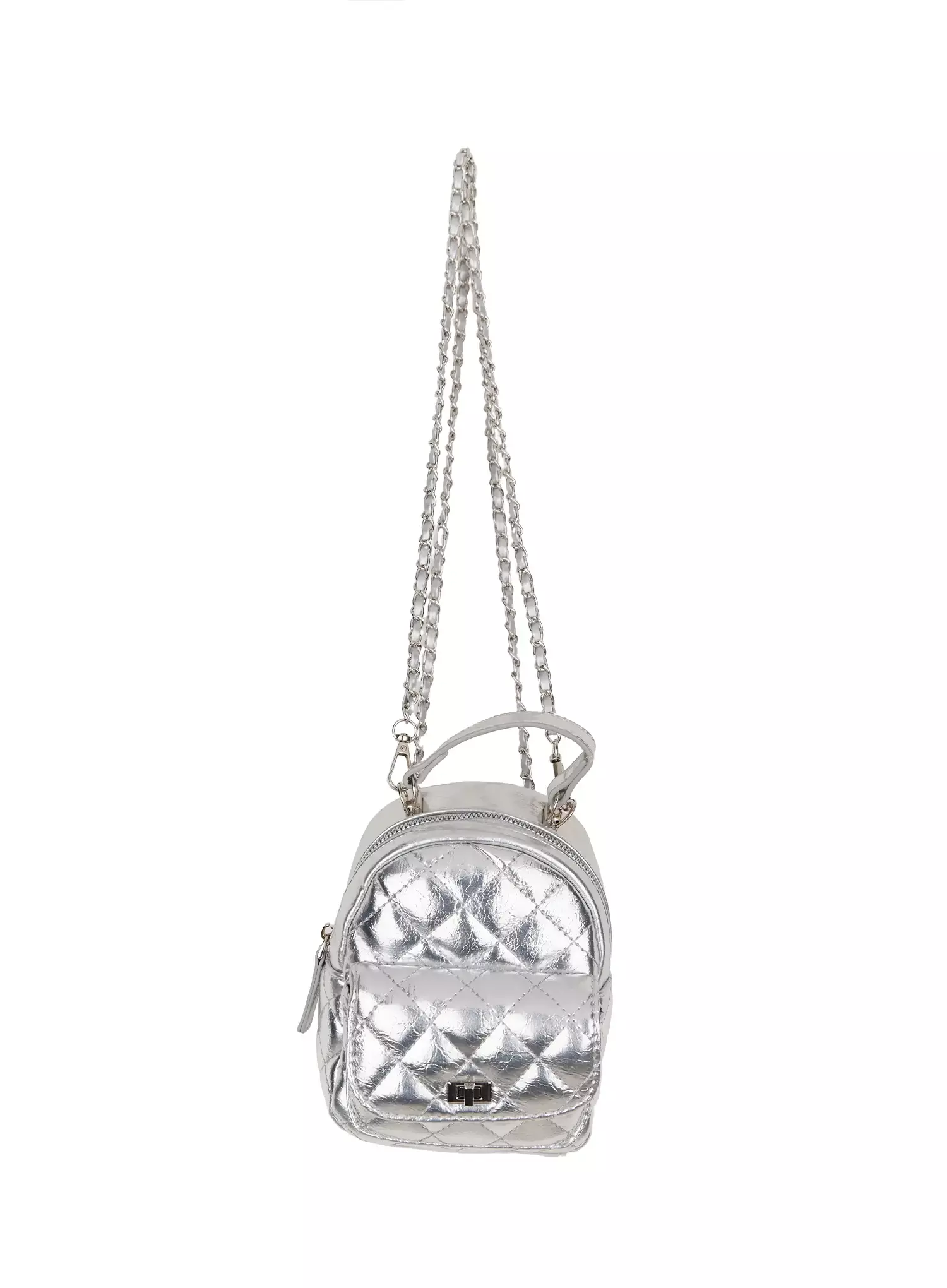 Quilted Mini Chain Backpack IM502 - Image 15