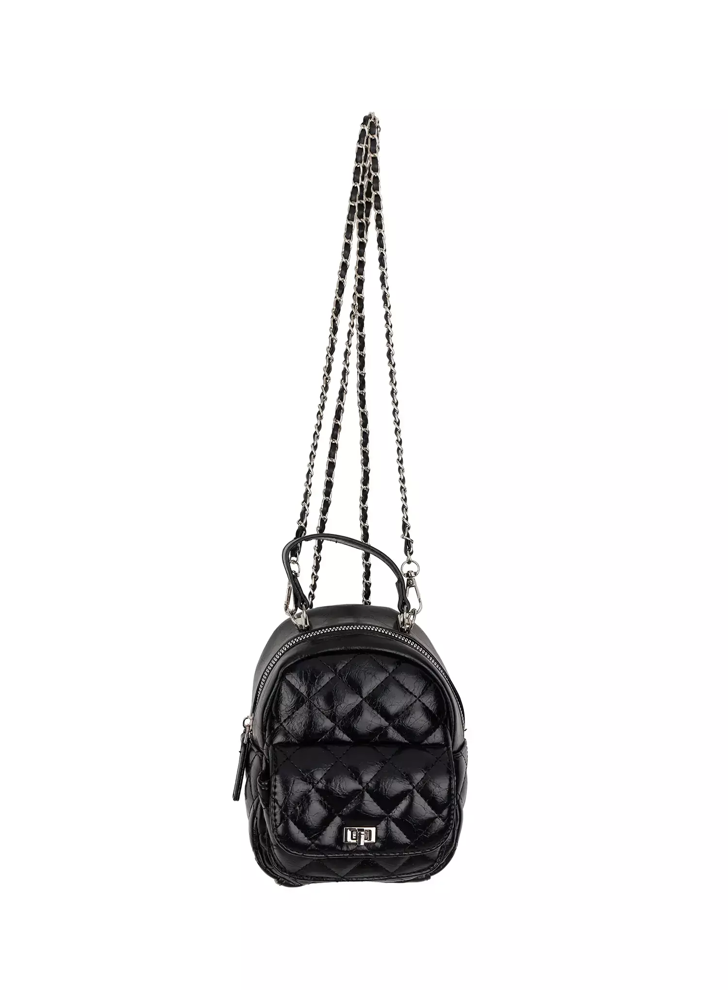 Quilted Mini Chain Backpack IM502 - Image 8