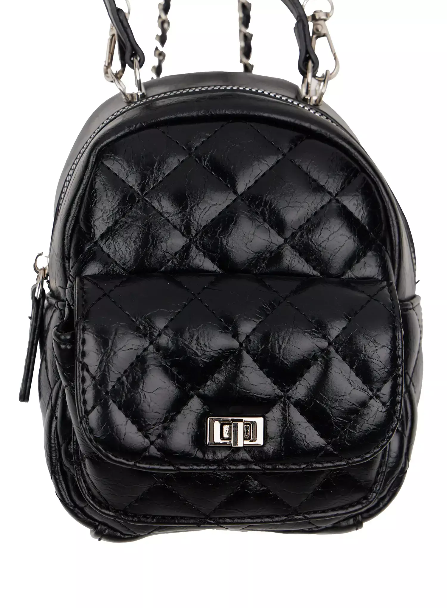 Quilted Mini Chain Backpack IM502 - Image 9