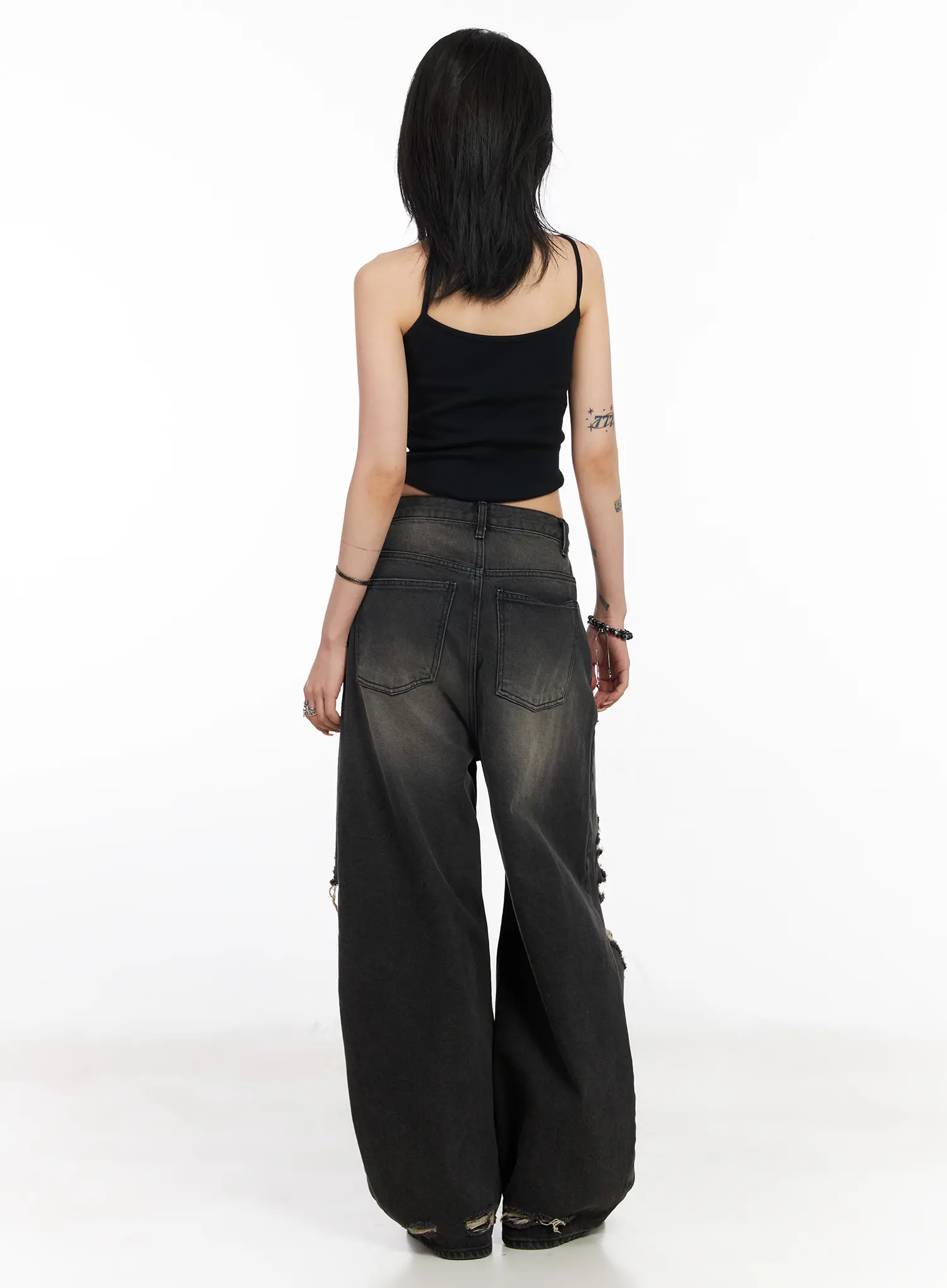 Quincy Distressed Baggy Jeans CF527 - Image 7