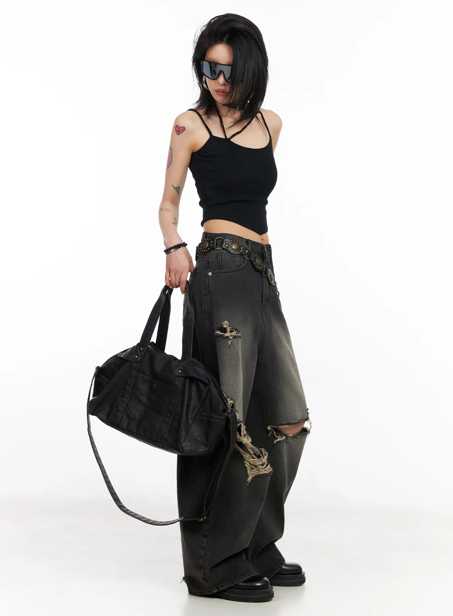 Quincy Distressed Baggy Jeans CF527 - Image 8