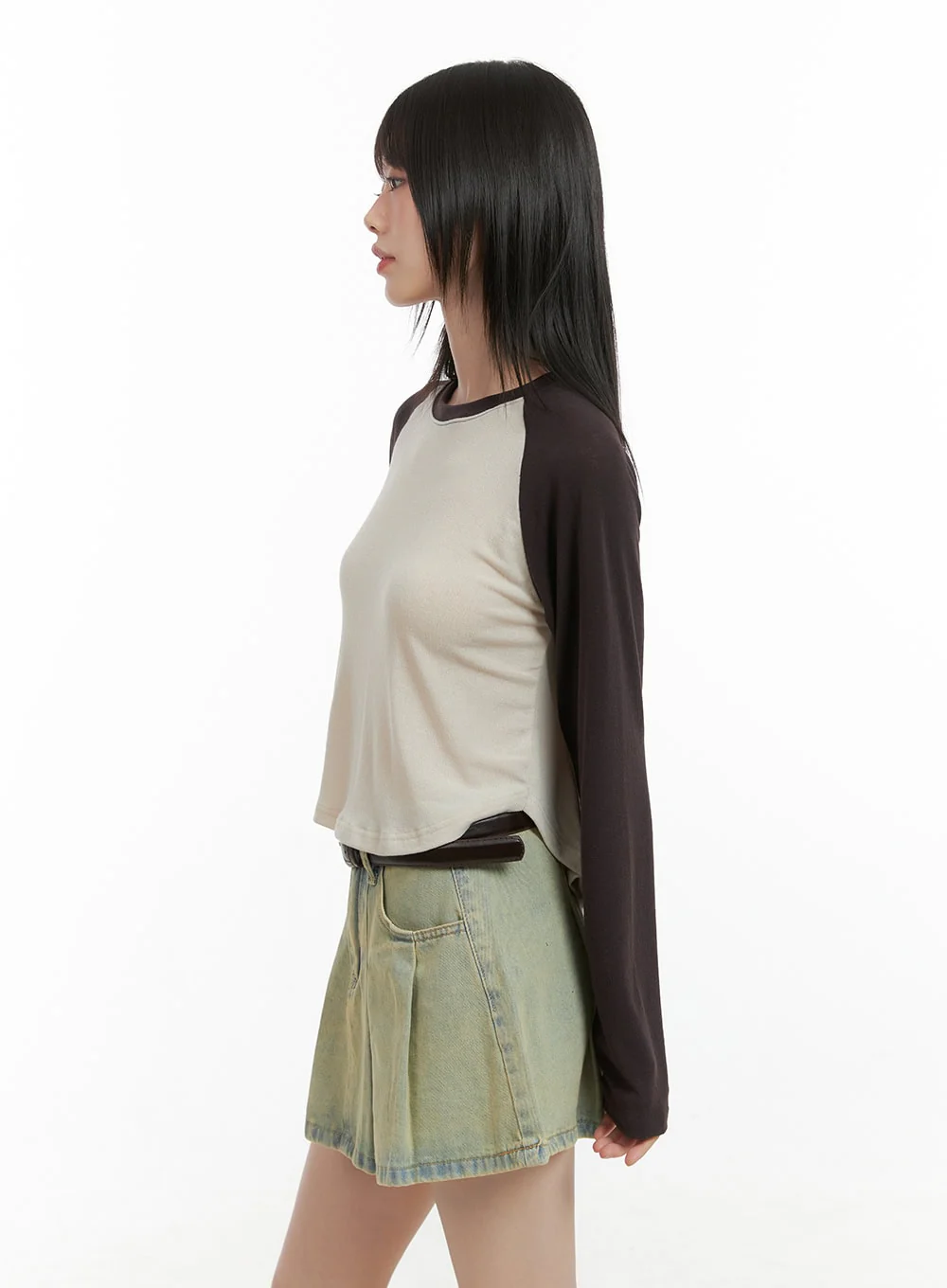 Raglan Crop Long Sleeve Top CG426 - Image 5