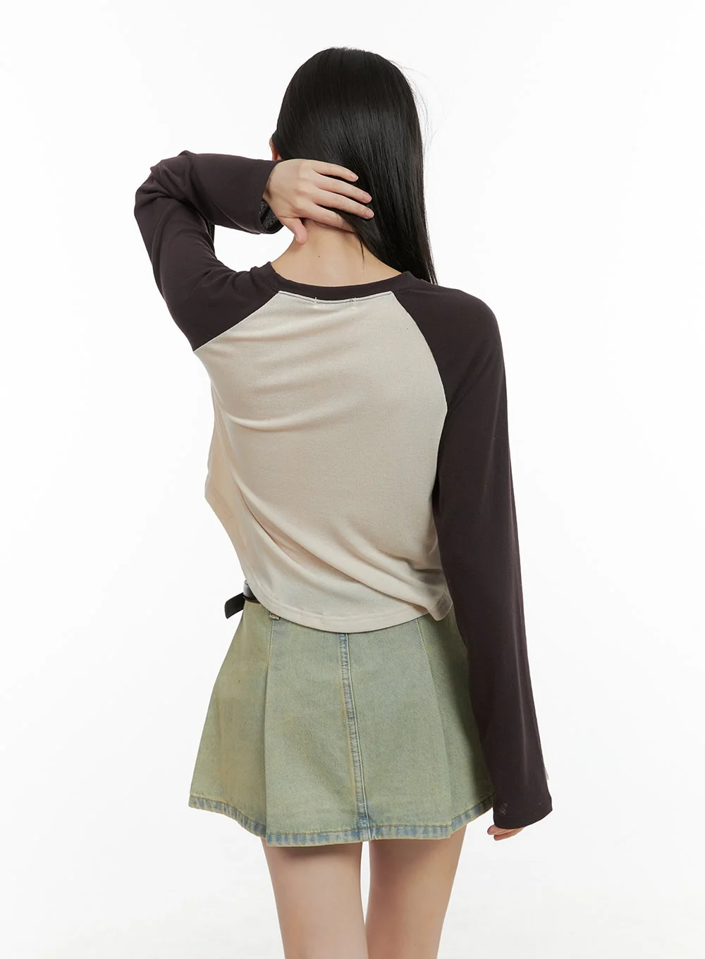 Raglan Crop Long Sleeve Top CG426 - Image 6