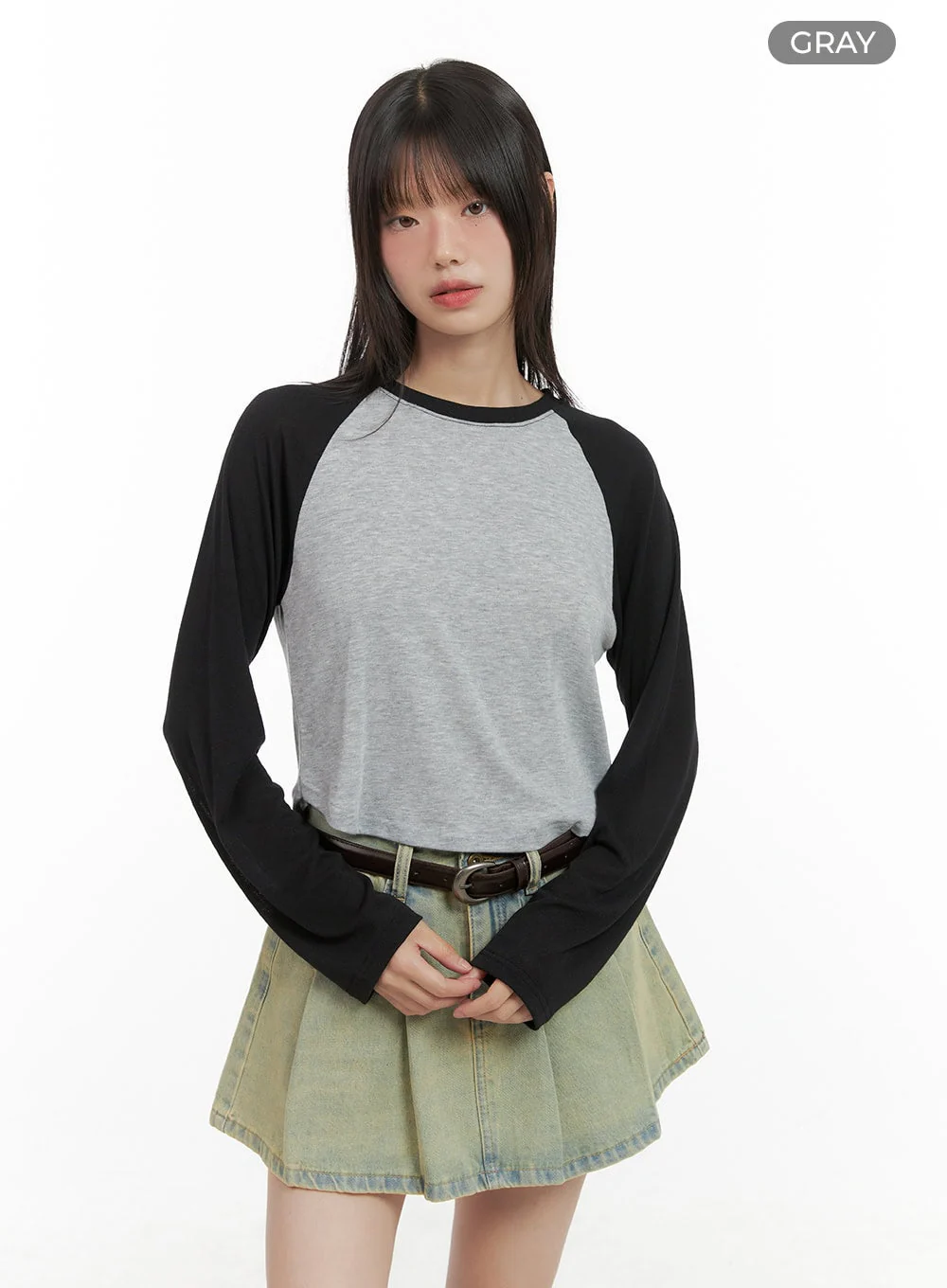 Raglan Crop Long Sleeve Top CG426 - Image 8