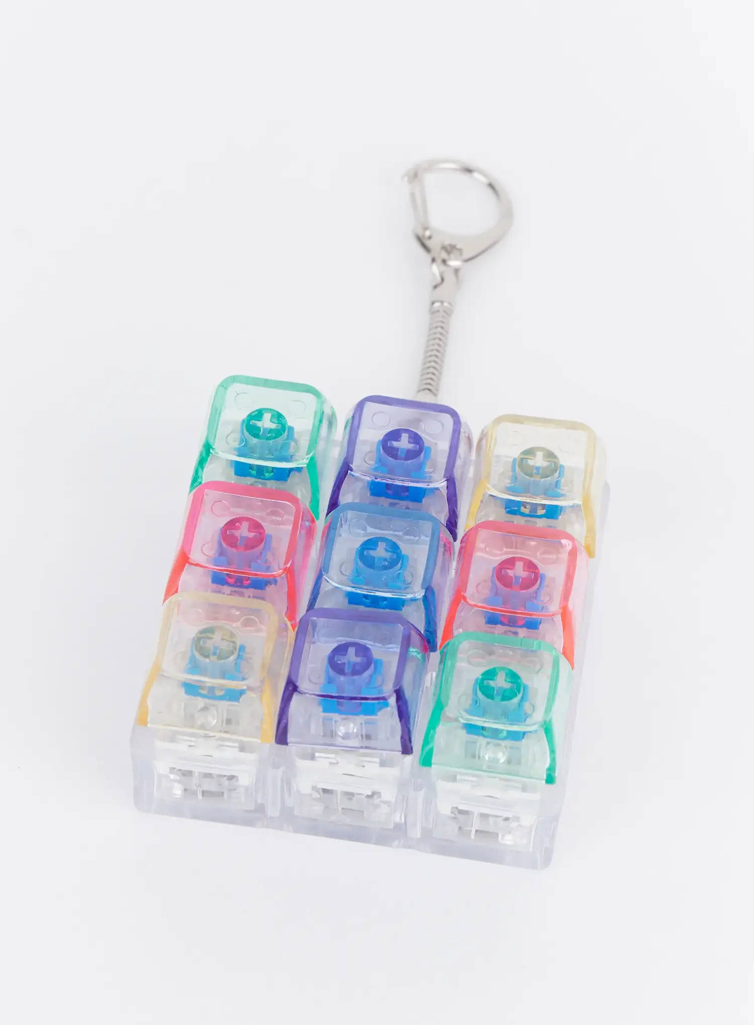 Rainbow Cube Keycap Keychain IA524 - Image 2