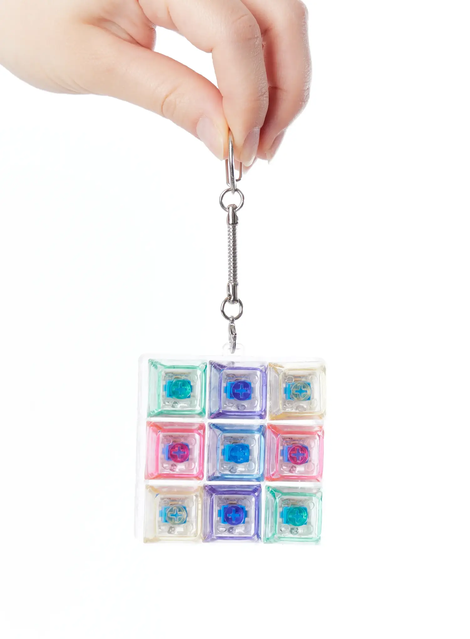 Rainbow Cube Keycap Keychain IA524 - Image 4