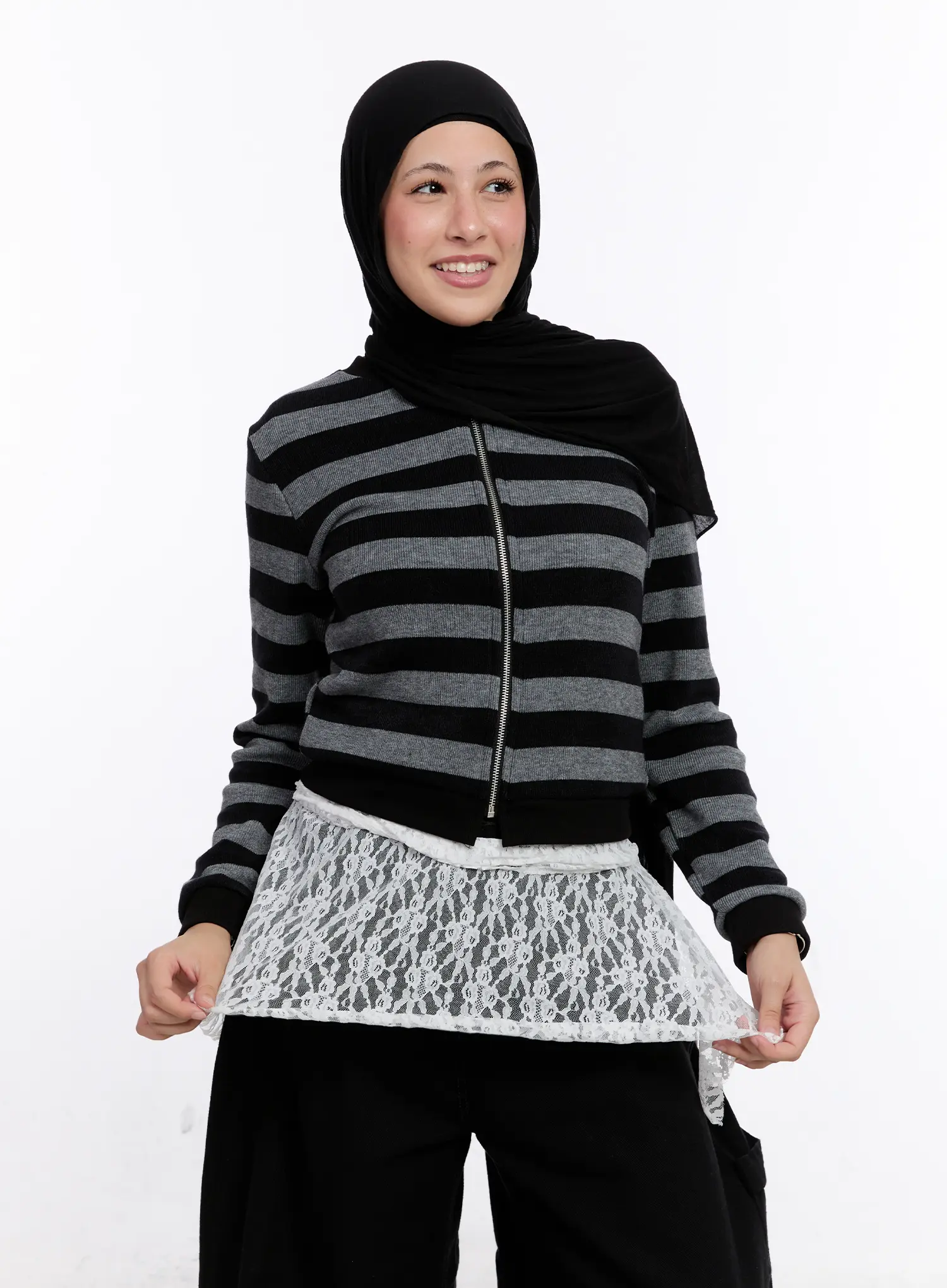 Ralph Striped Two-Way Zip-Up CS524 - Image 5