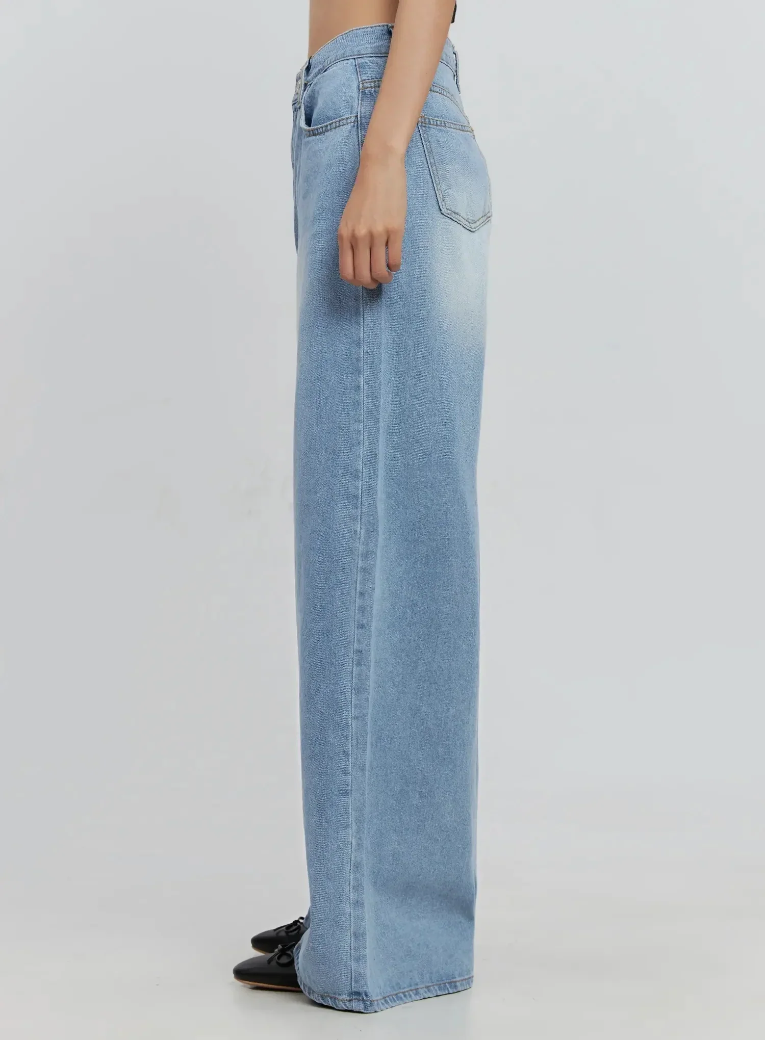 Ramos Washed Wide-Leg Jeans IS516 - Image 7