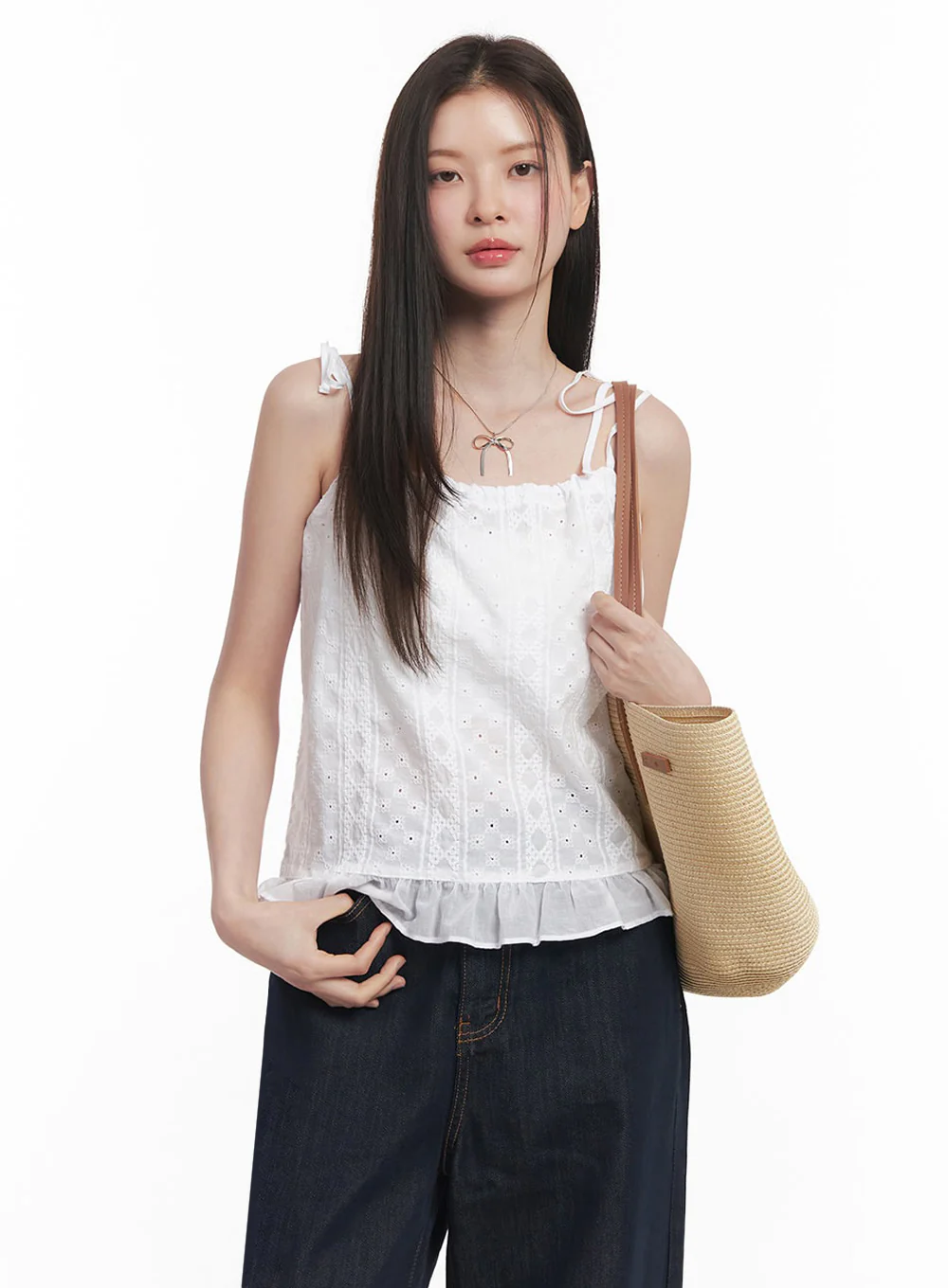 Rattan Tote Shoulder Bag IY509 - Image 3