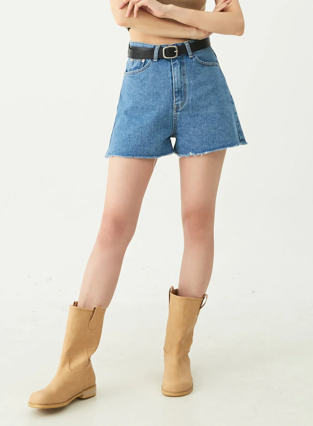 Raw Hem Denim Shorts CU5 - Image 2