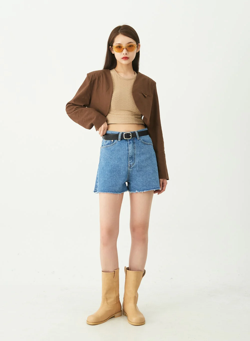 Raw Hem Denim Shorts CU5 - Image 3