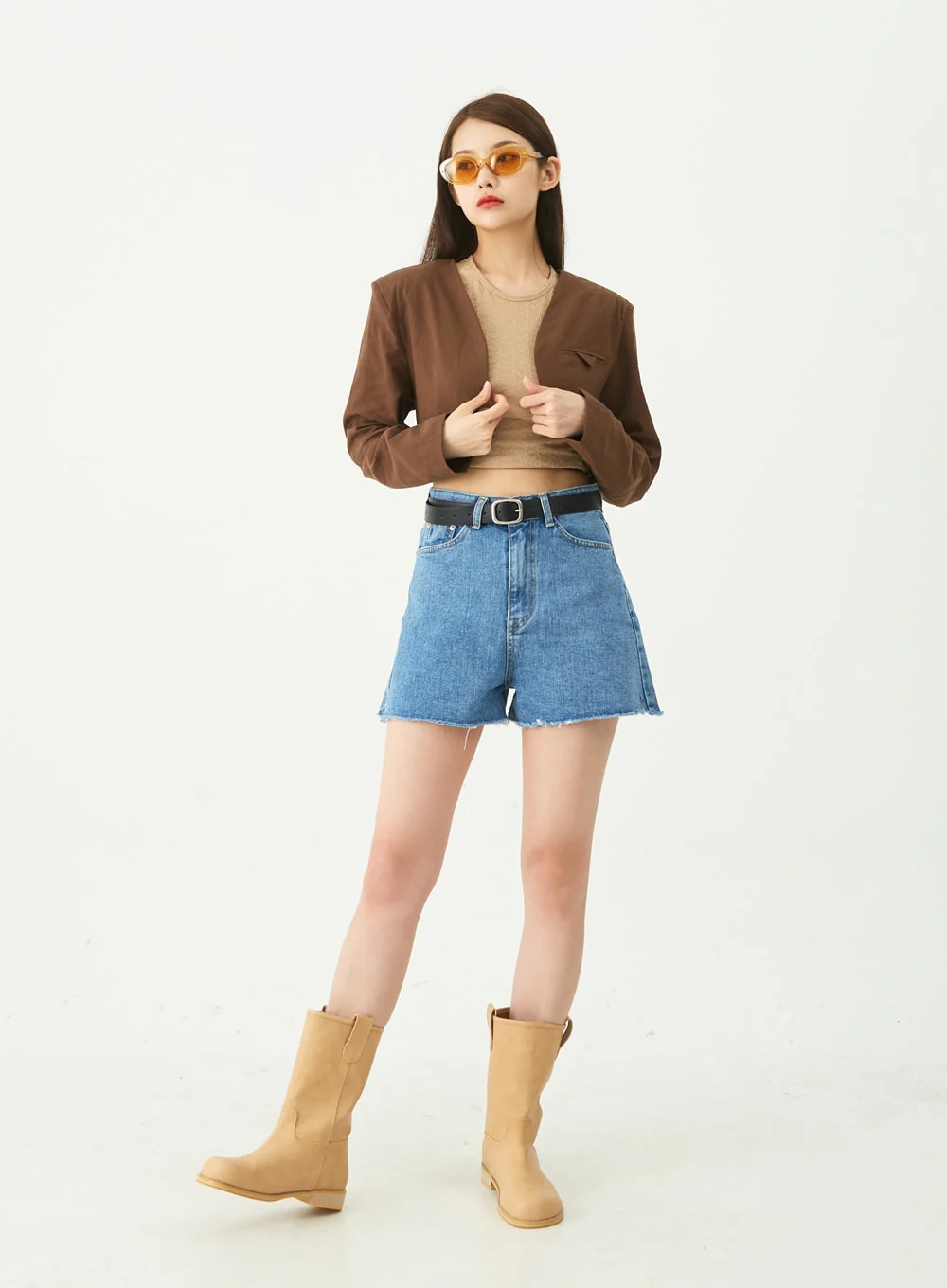 Raw Hem Denim Shorts CU5 - Image 8