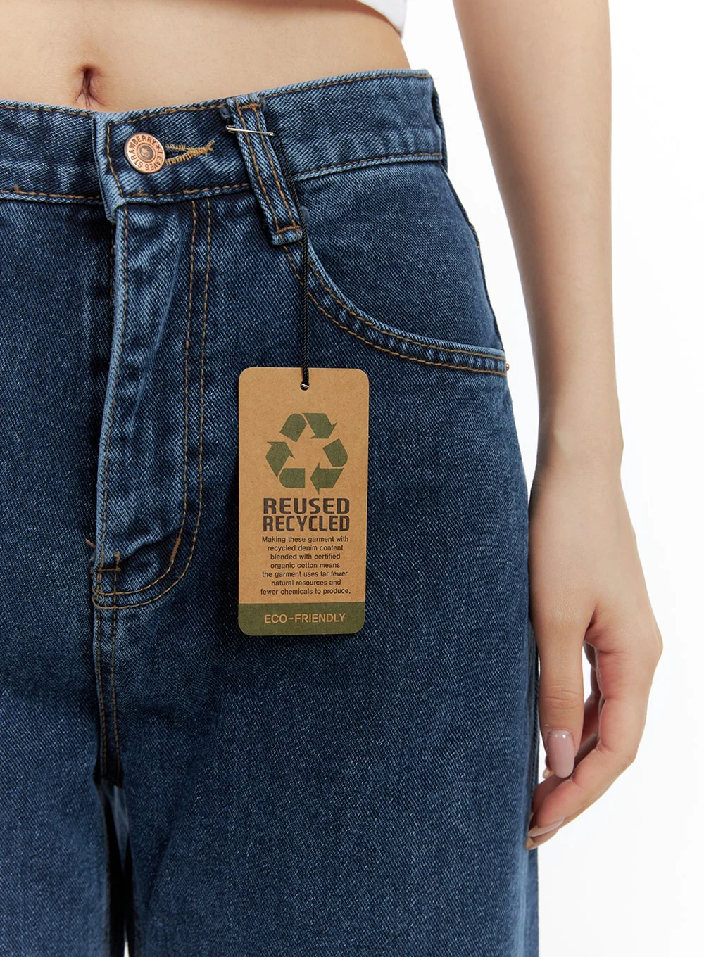 Recycled Straight Fit Jeans OM428 - Image 2