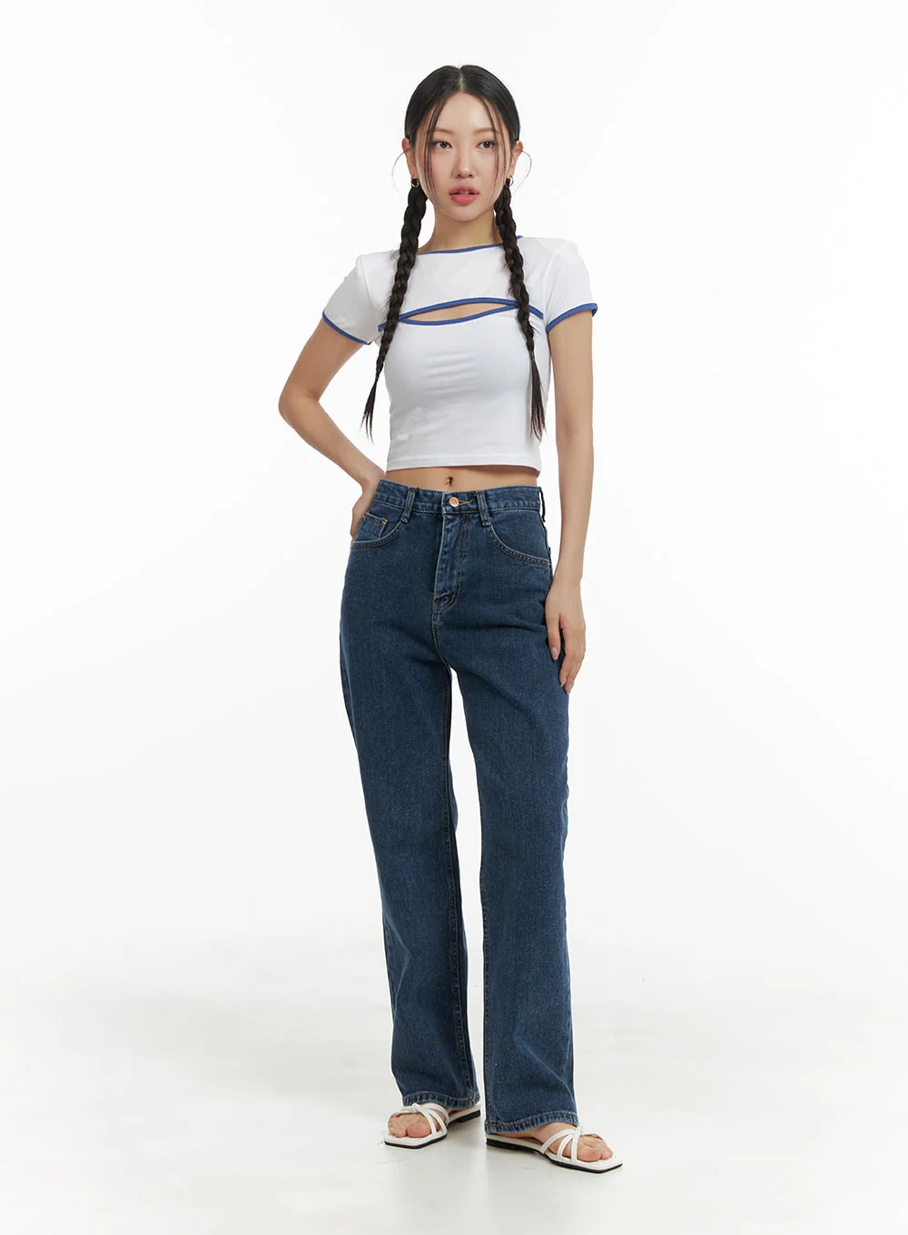 Recycled Straight Fit Jeans OM428 - Image 4