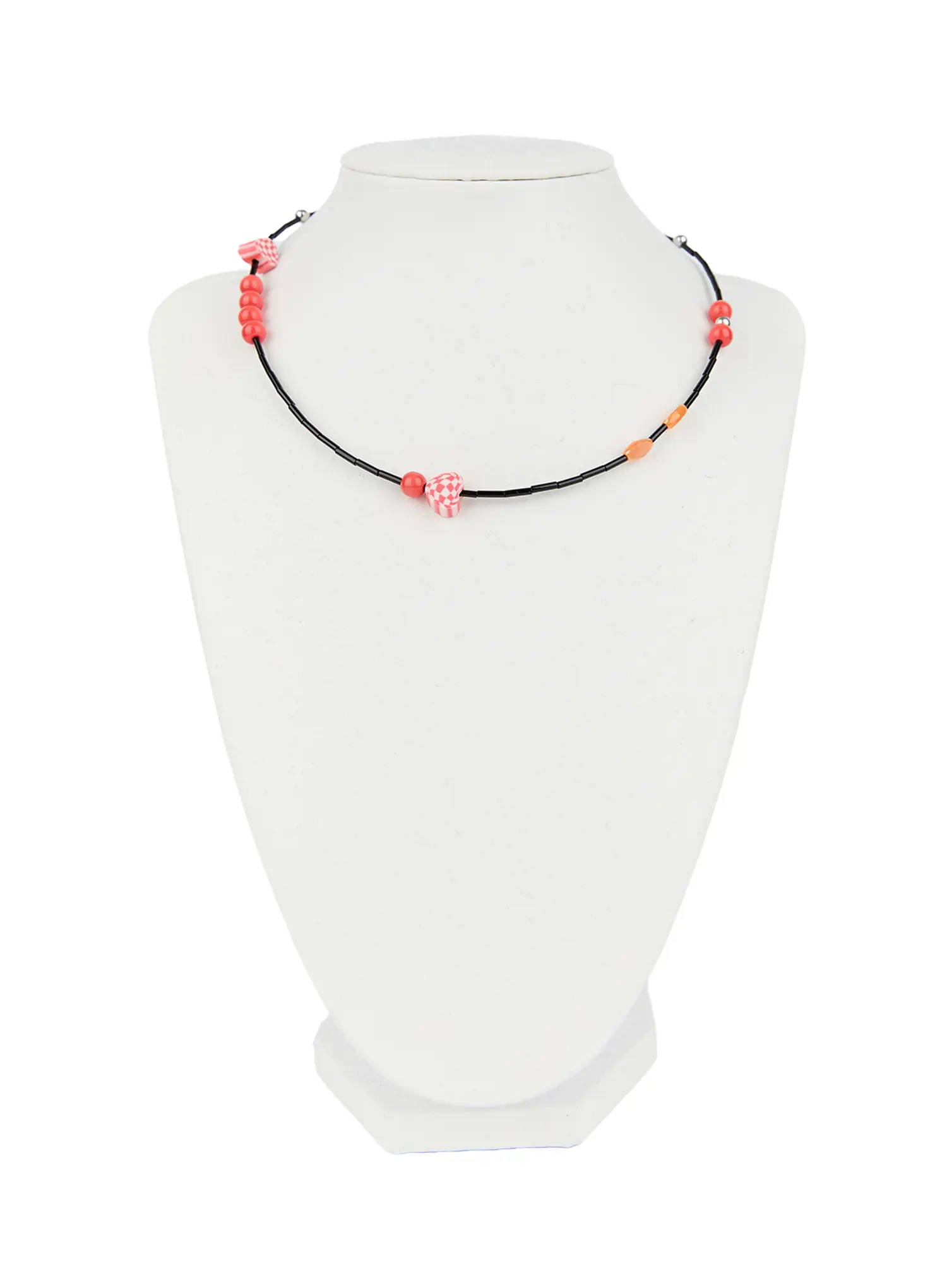 Red Bead Accent Necklace CC0608 - Image 7