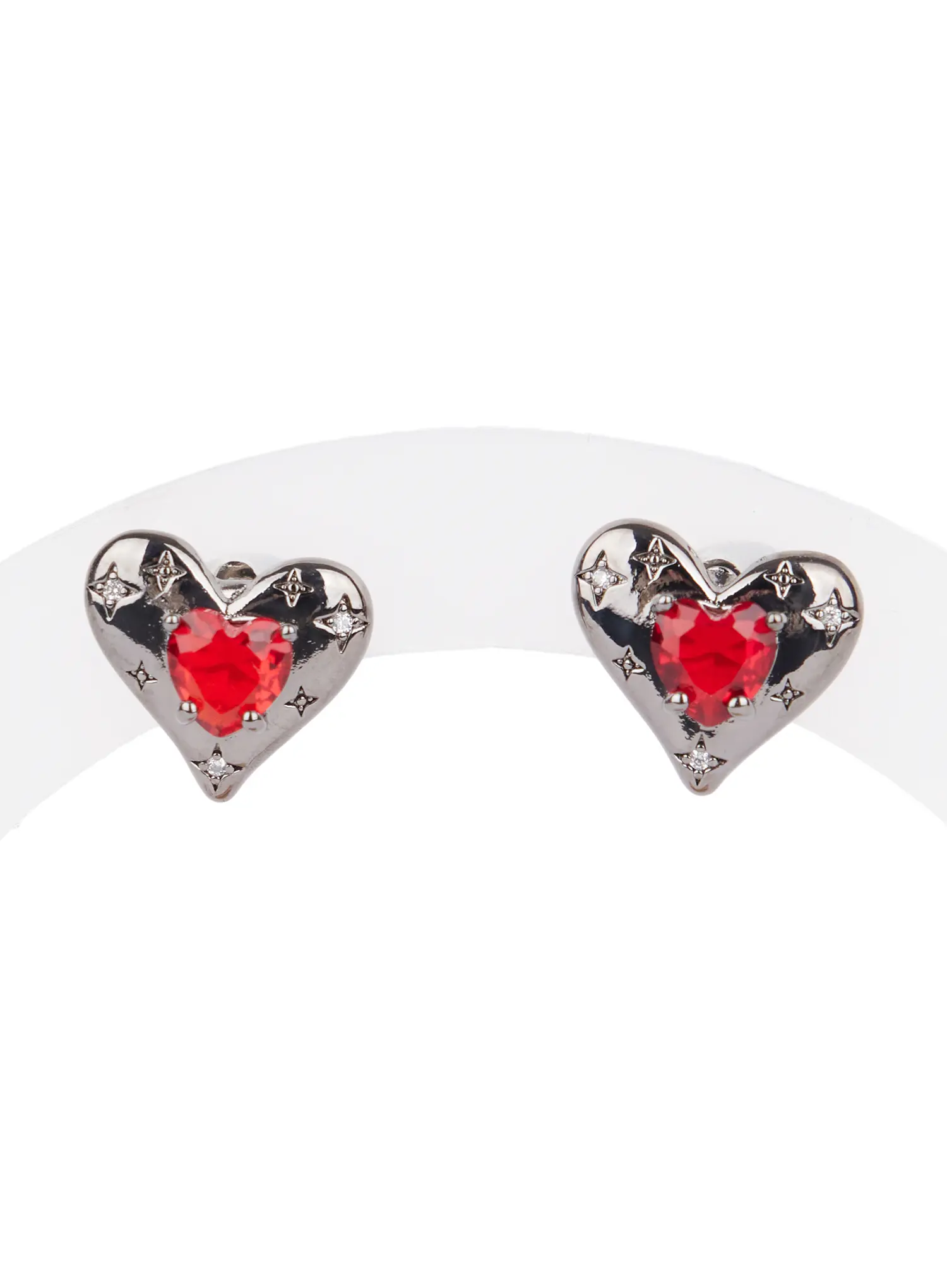 Red Heart Earrings CJ523 - Image 5