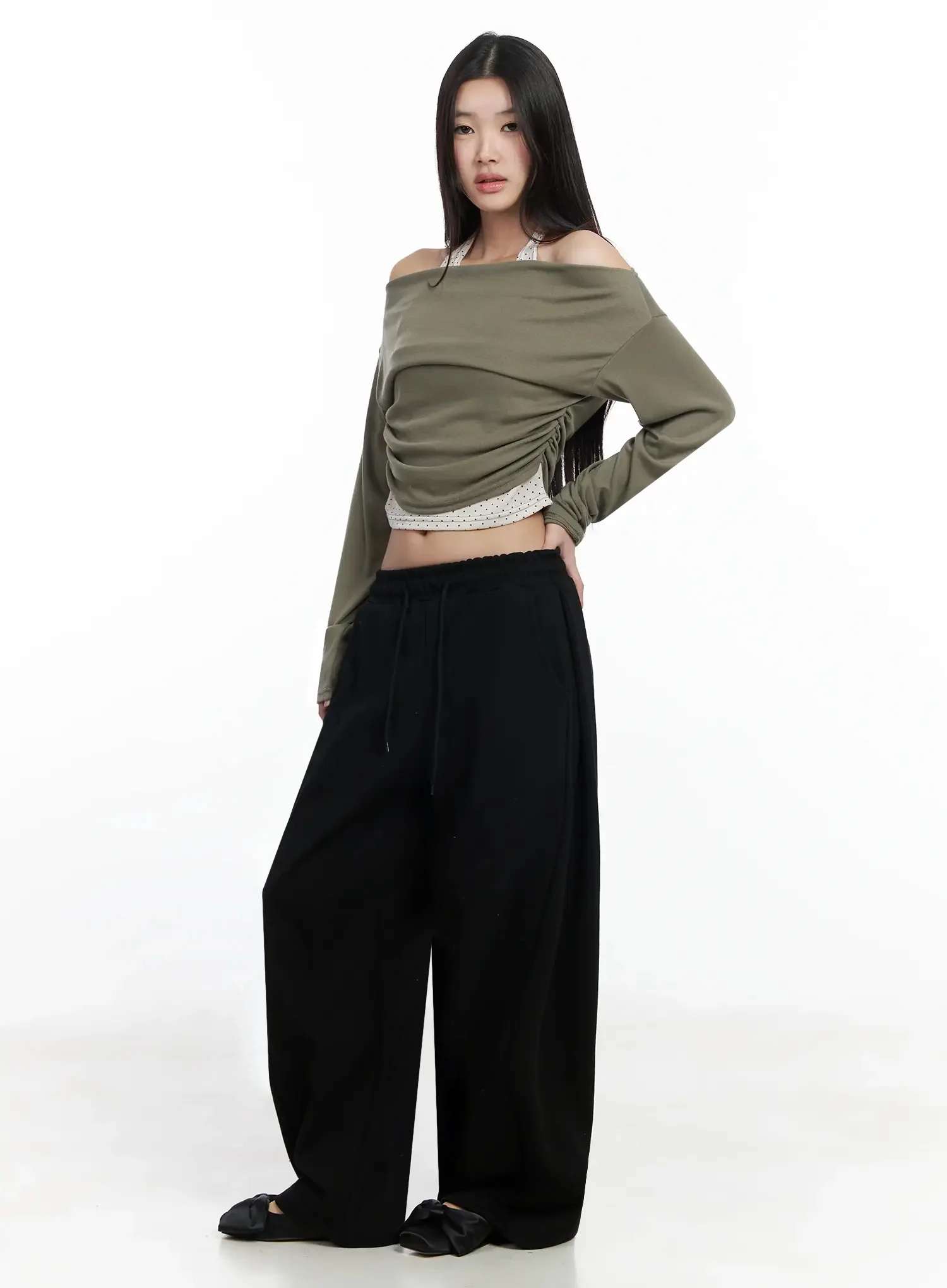 Relaxed Wide Leg Sweatpants IM504 - Image 8