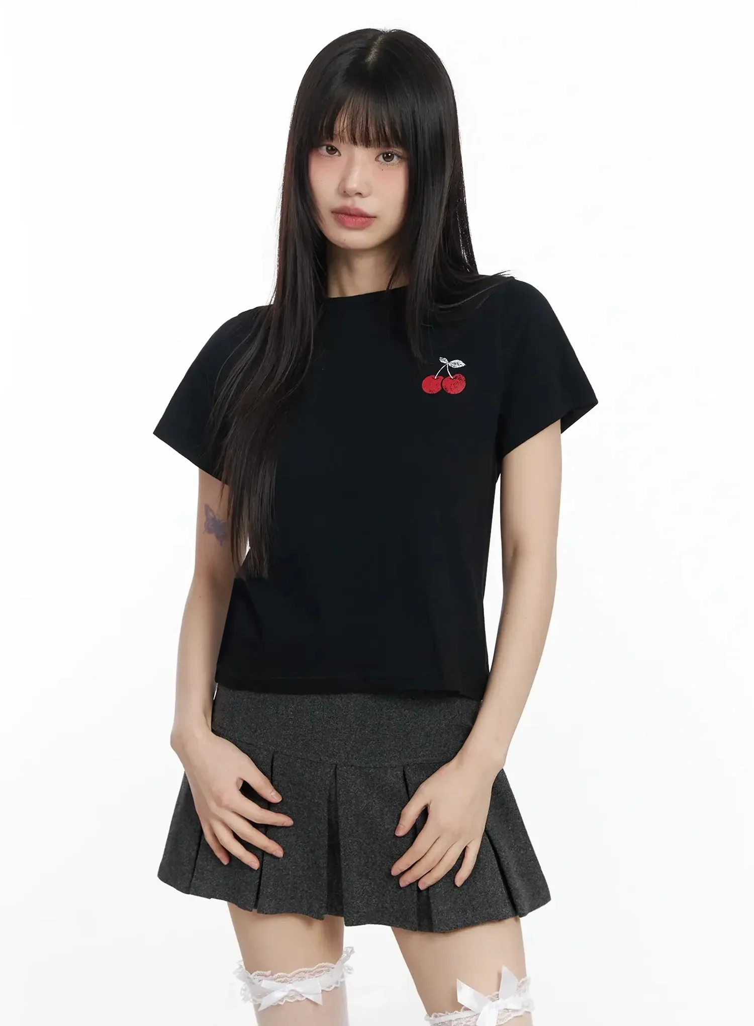 Retro Cherry Semi-Crop Tee F516 - Image 14